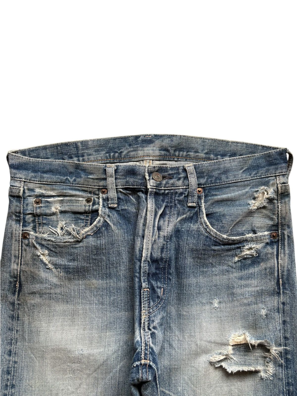 Japanese Brand × Spellbound Vintage Japanese Spellbound Mud Wash Ripped Flare Jeans Size US 32 / EU 48 - 4 Thumbnail
