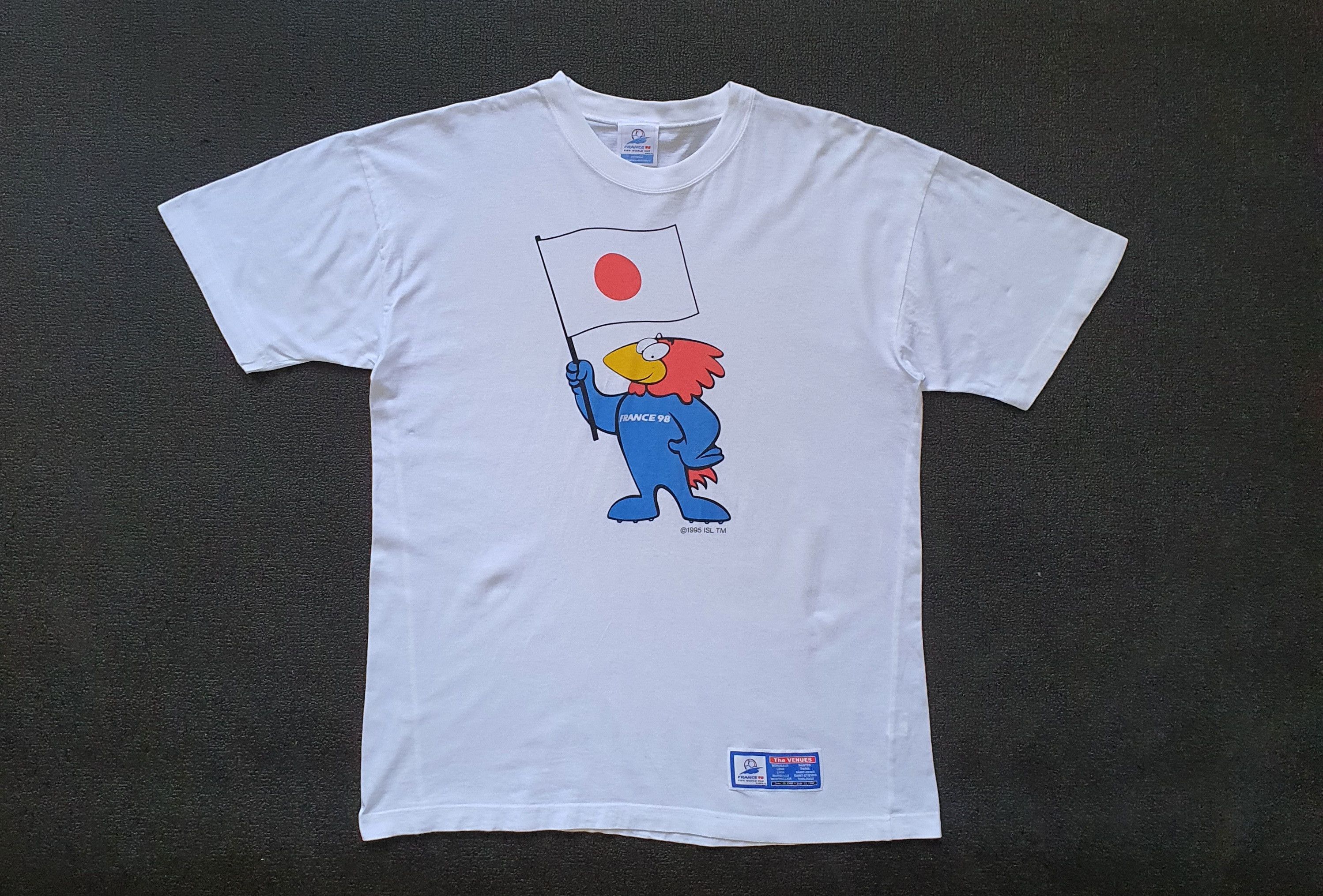 Vintage 1998 WORLD CUP FRANCE Japan 1990s T shirt size Large Size US L / EU 52-54 / 3 - 1 Thumbnail