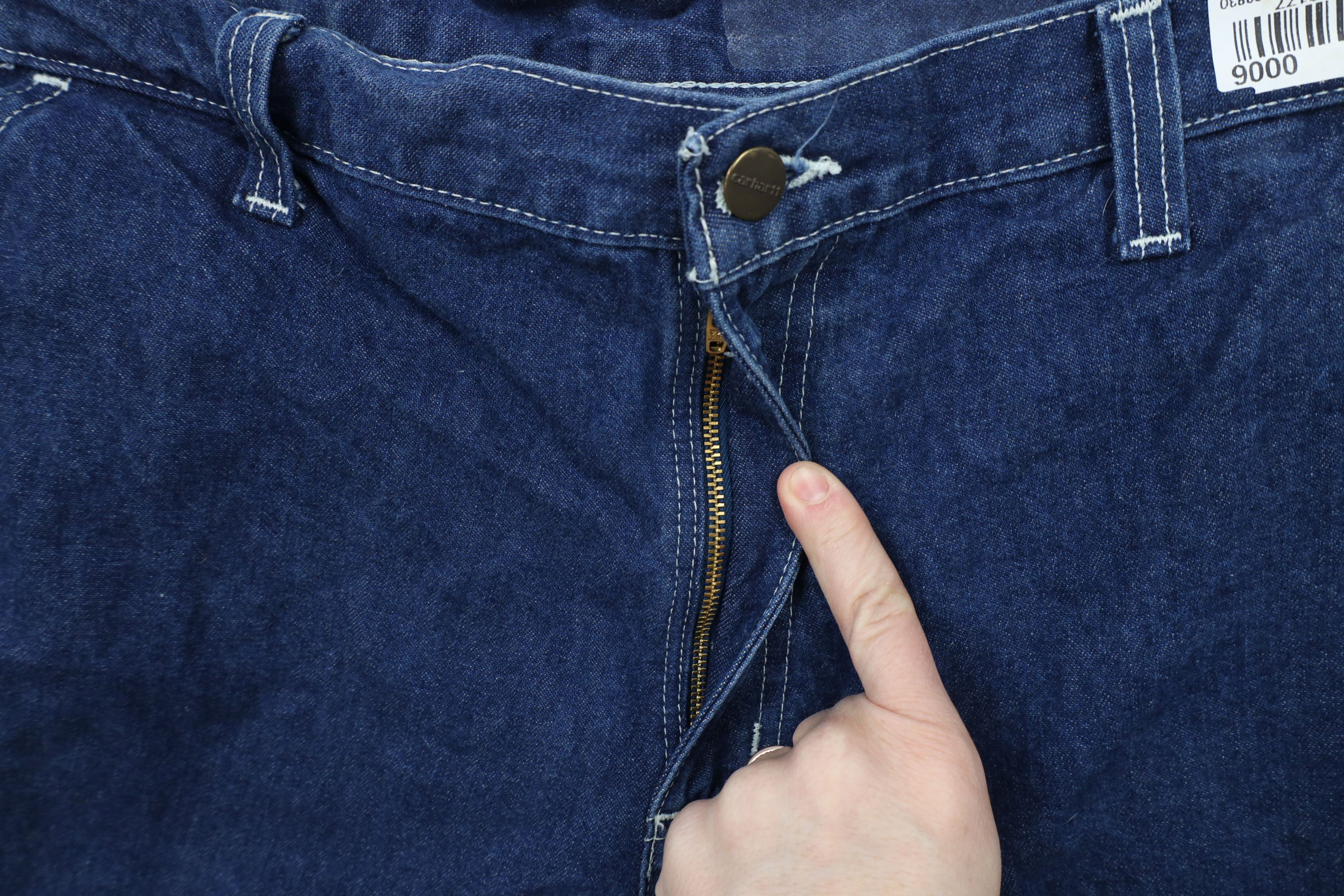 Carhartt × Vintage Vintage Carhartt Wide Leg Dungaree Carpenter Denim Jeans Size US 38 / EU 54 - 9 Thumbnail