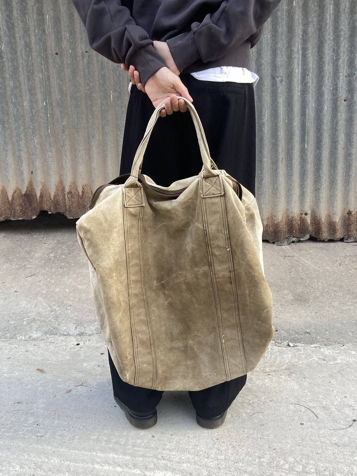 Vintage Vintage military canvas tote bag Size ONE SIZE - 8 Thumbnail