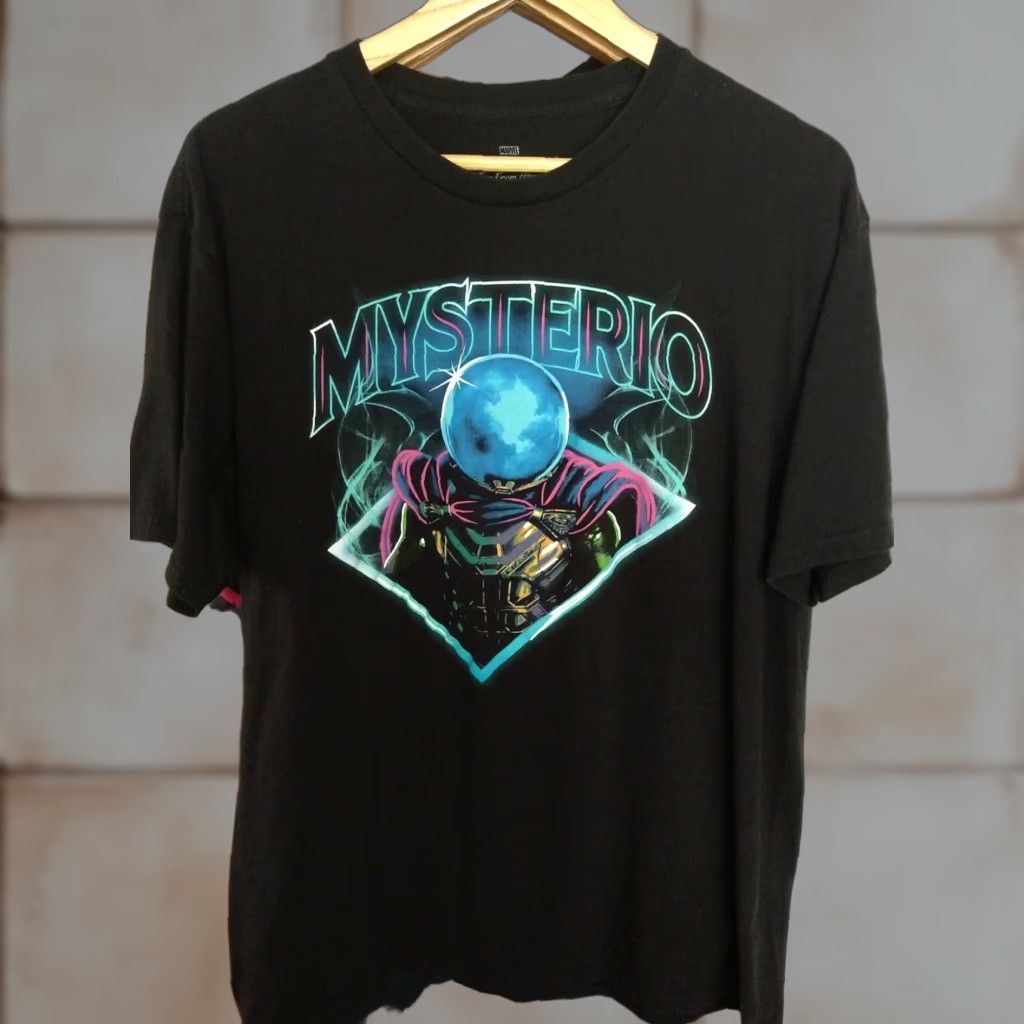Vintage Marvel T-shirt Mysterio Spider-Man Far From Home Movie XL Men Black Short Sleeve Shirt Size US XL / EU 56 / 4 - 1 Thumbnail