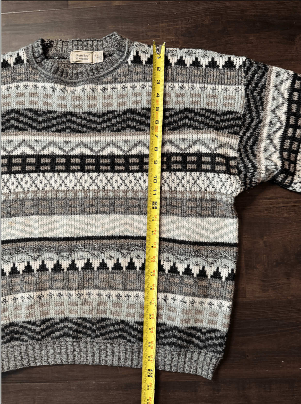 Bugle Boy Vintage 90s Bugle Boy L Sweater Knit Abstract Gray Size US L / EU 52-54 / 3 - 3 Thumbnail