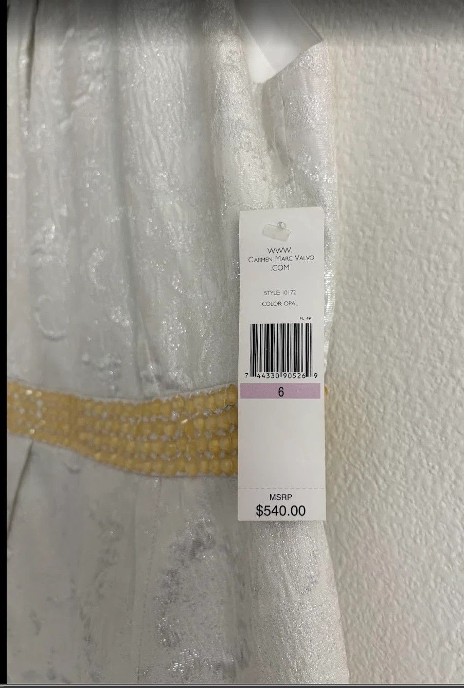 Other NWT Carmen Marc Valvo Opal Lace Sheath Dress Size S / US 4 / IT 40 - 7 Thumbnail