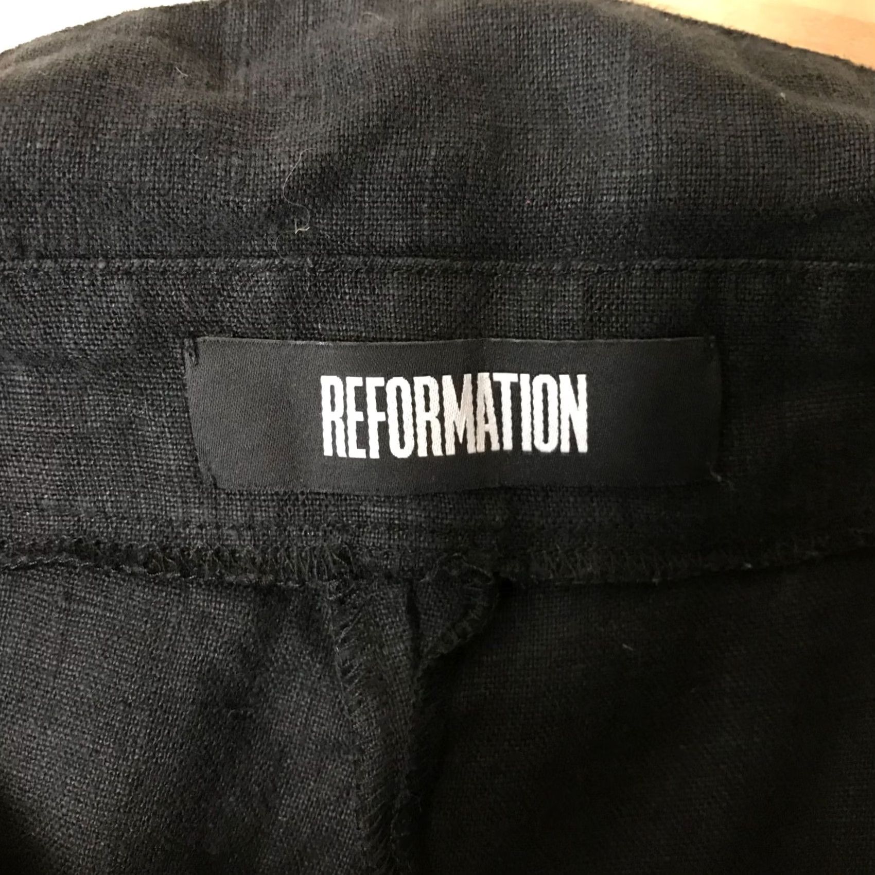 Reformation REFORMATION WOMEN'S Pants Dress Pants Black 6 Button Turn Down Waist Cuffed Pleated - Womens Medium? (Not adding) Size 28" / US 6 / IT 42 - 7 Thumbnail