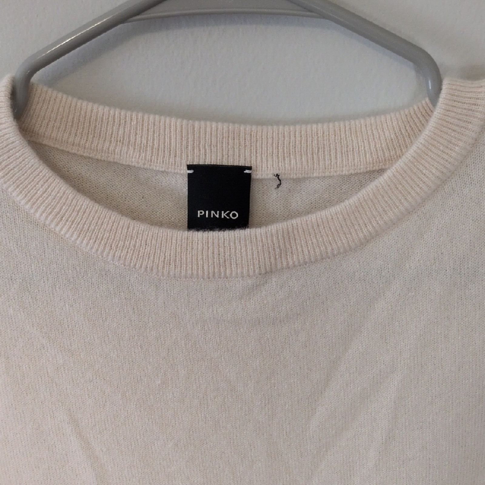 Pinko Pinko Cream Wool Cashmere Sweater Fringe Sequins Medium Size M / US 6-8 / IT 42-44 - 3 Thumbnail