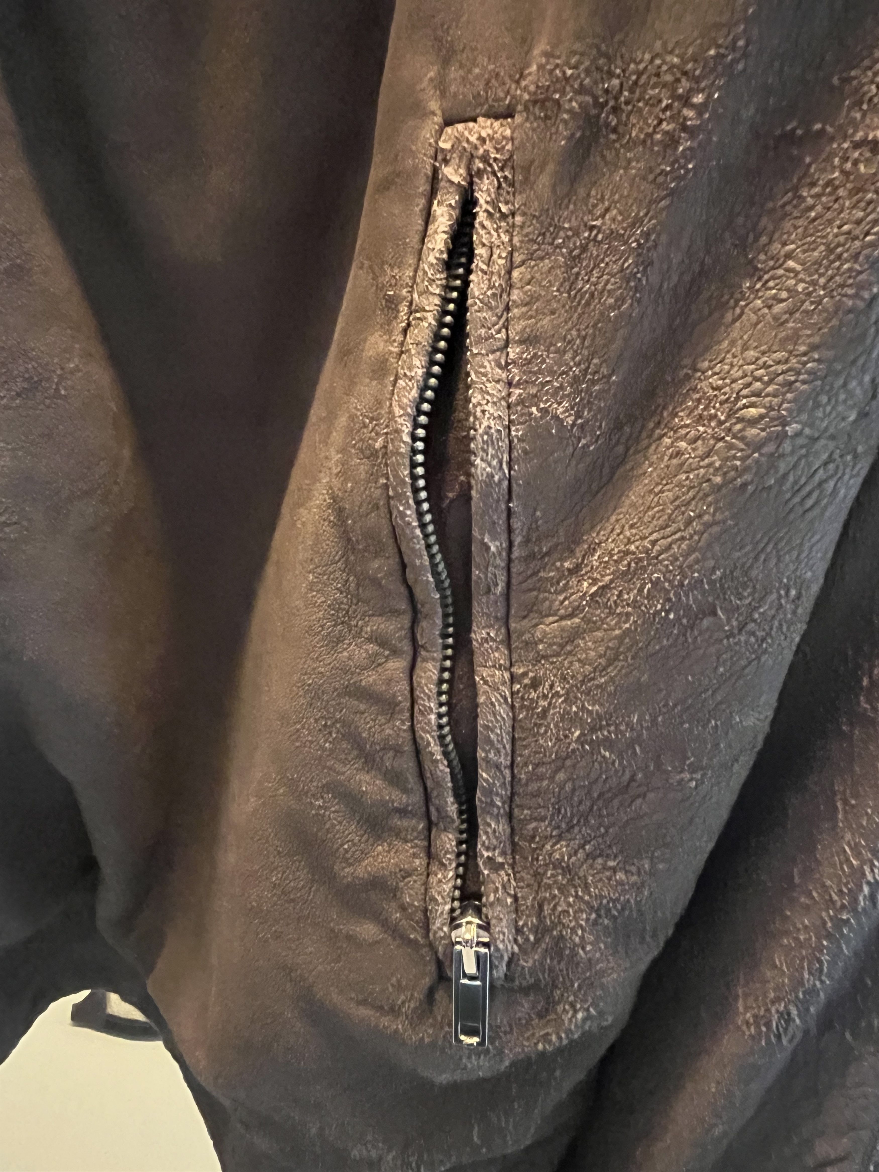 Rick Owens Rick Owens Blistered Cracked Lamb Leather Jacket Size US XXL / EU 58 / 5 - 5 Thumbnail