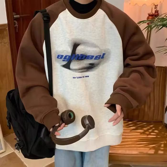 image of Vintage Streetwear Hoodies Retro in Brown, Men's (Size XL)