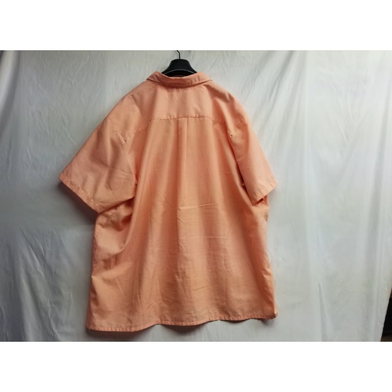 Haband VINTAGE Haband Shirt Mens 2XL Short Sleeve Button-Up Peach Linen Blend Lightweight Casual Buttons Pocket Collared Regular Mens Size US XXL / EU 58 / 5 - 2 Thumbnail