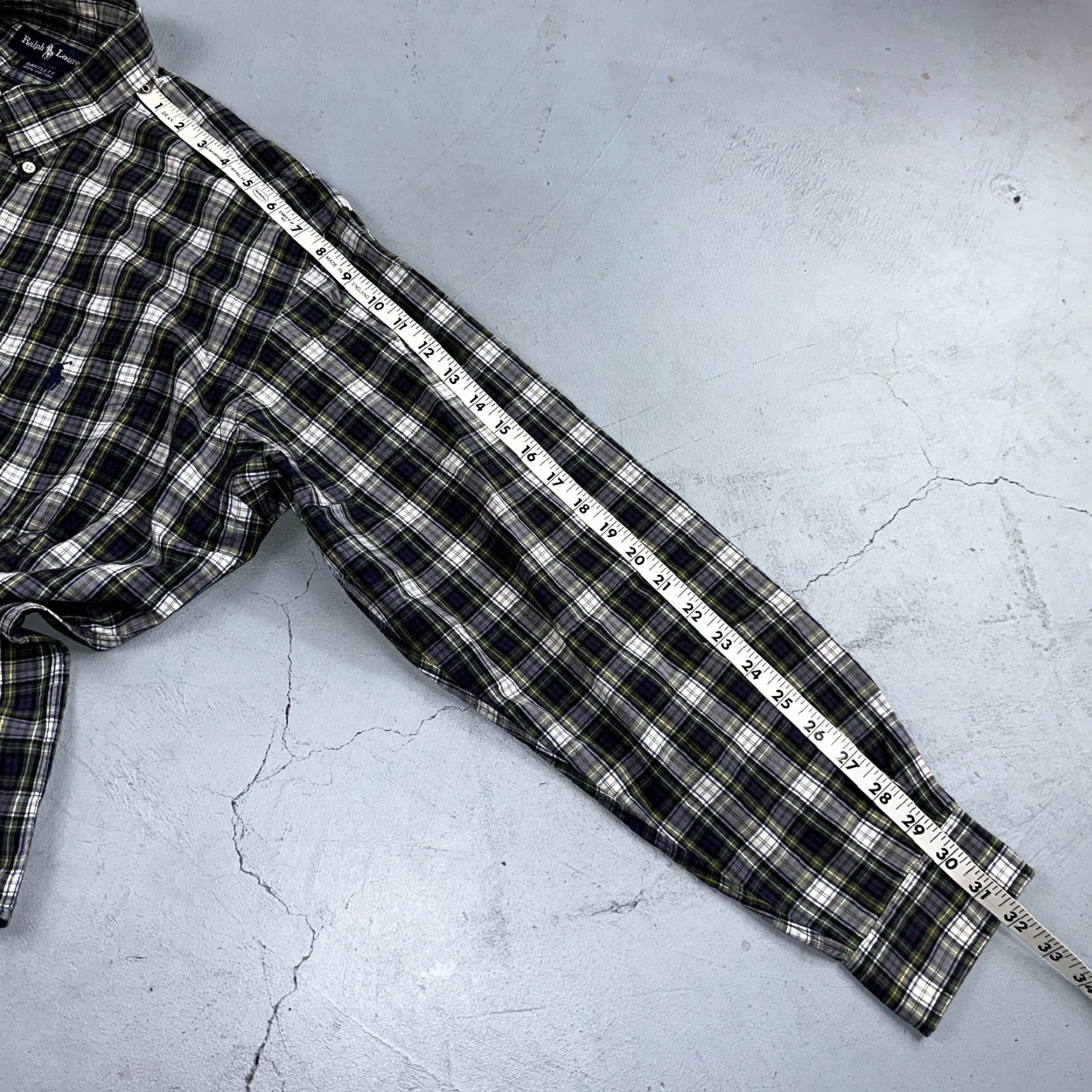 Polo Ralph Lauren VINTAGE Polo Ralph Lauren Shirt Mens L Green Button Up Bartlett Long Sleeve Blue VTG Size US L / EU 52-54 / 3 - 5 Thumbnail