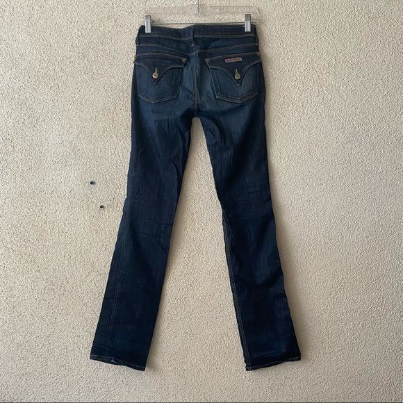 Hudson Hudson Womens Jeans Blue Straight Leg Dark Wash Solid Denim Size 25" / US 0 / IT 36 - 5 Thumbnail