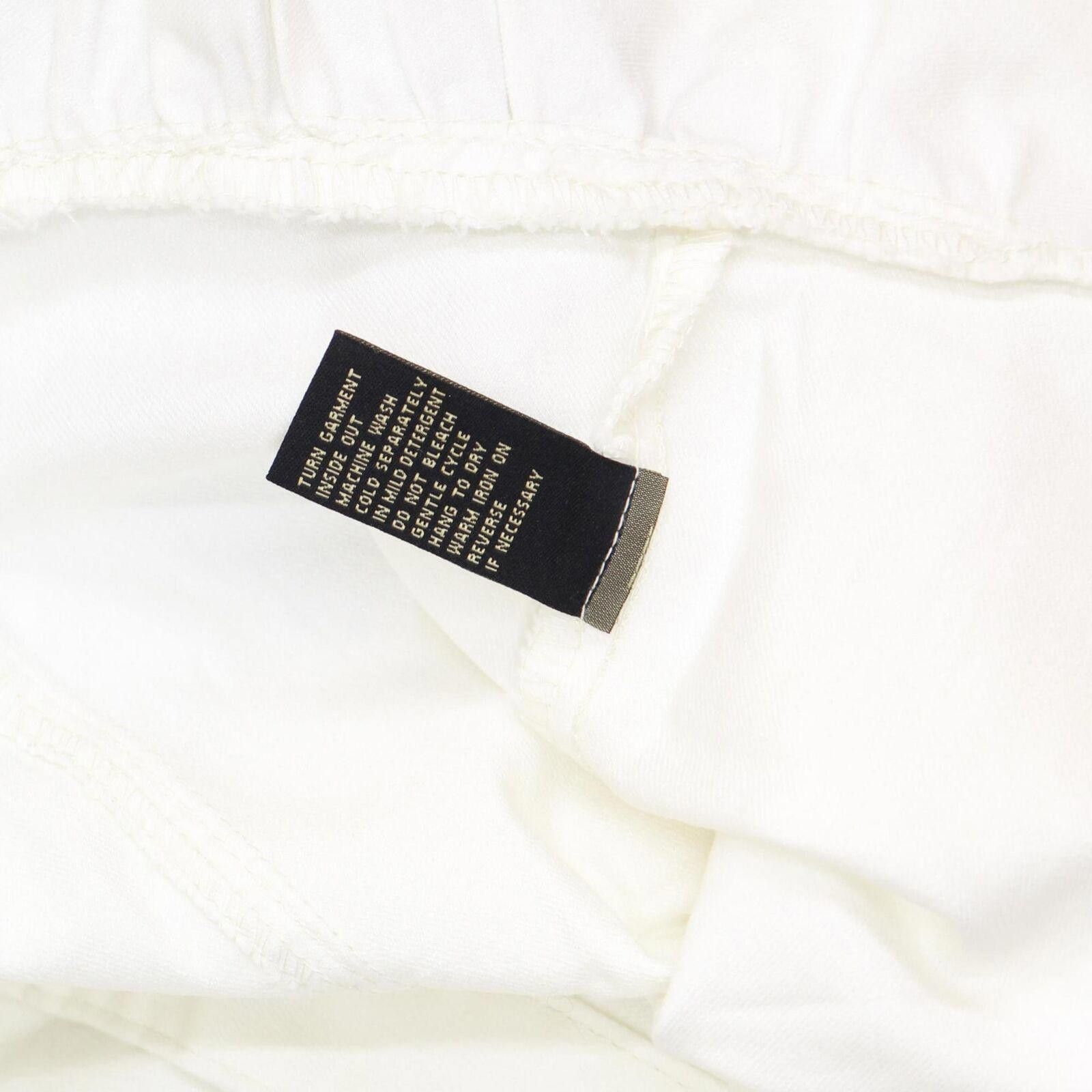 Designer Dg2 Ruffled-Hem Classic Stretch Denim Jacket 688254 White S Size S / US 4 / IT 40 - 4 Thumbnail