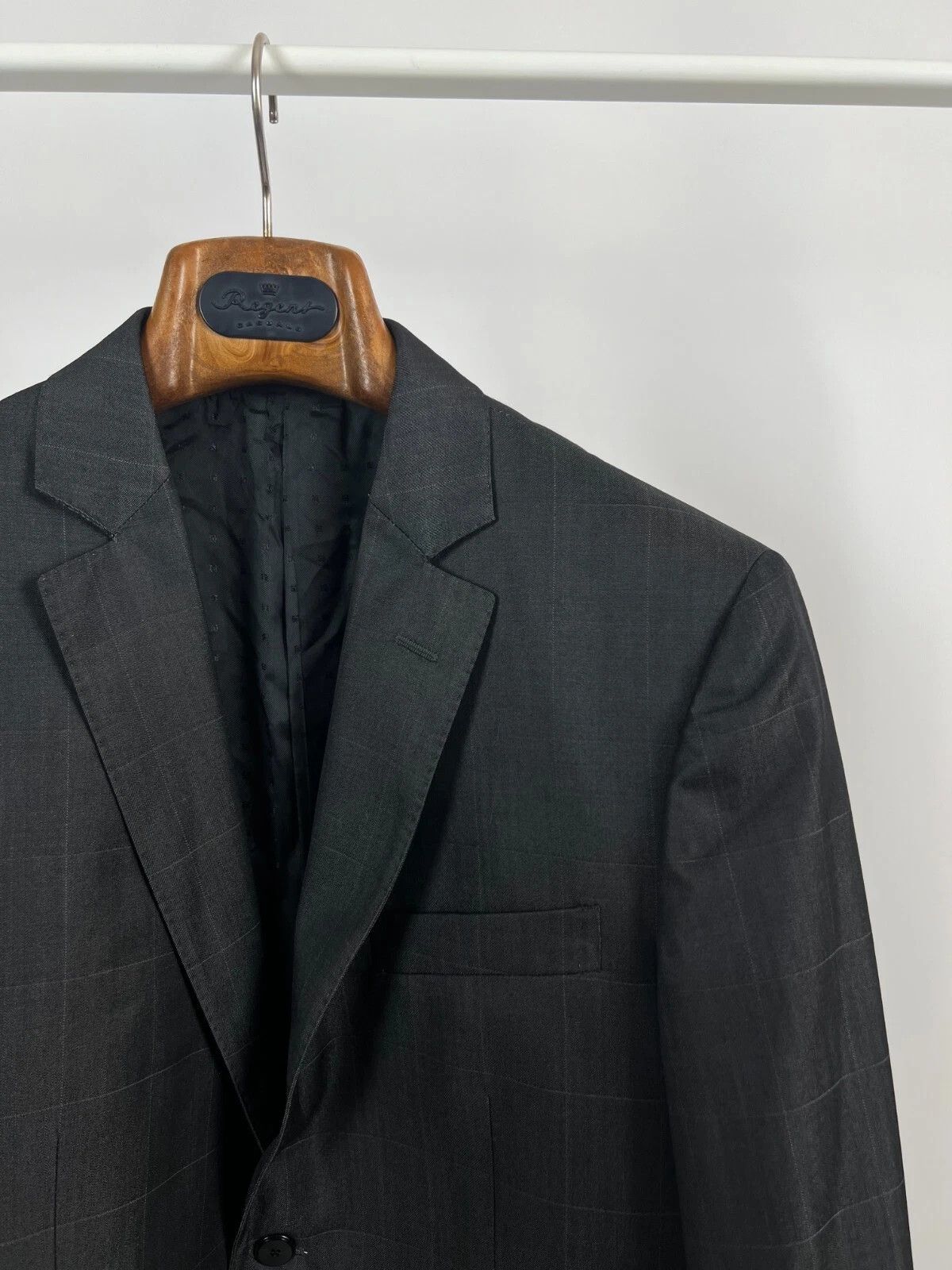 Pal Zileri Pal Zileri Lab Grey Check Wool Slim Fit Italian Suit Blazer Size 42R - 5 Thumbnail