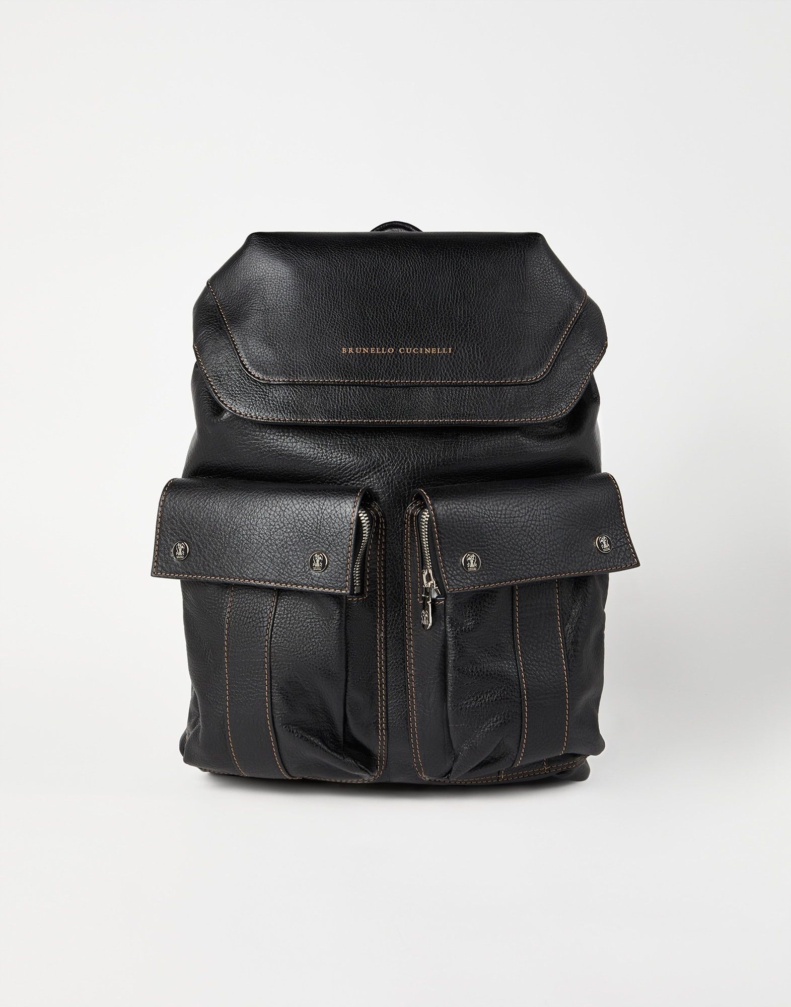 Brunello Cucinelli o1w1db11025 Size: OS/ Backpack in Black Size ONE SIZE - 1 Thumbnail