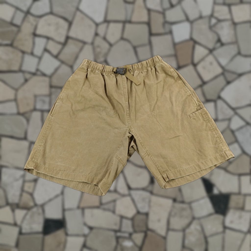 Marlboro VINTAGE Marlboro Shorts Mens Medium Brown Pleated Chino Belted Elastic Waist 90s Size US 29 - 1 Thumbnail
