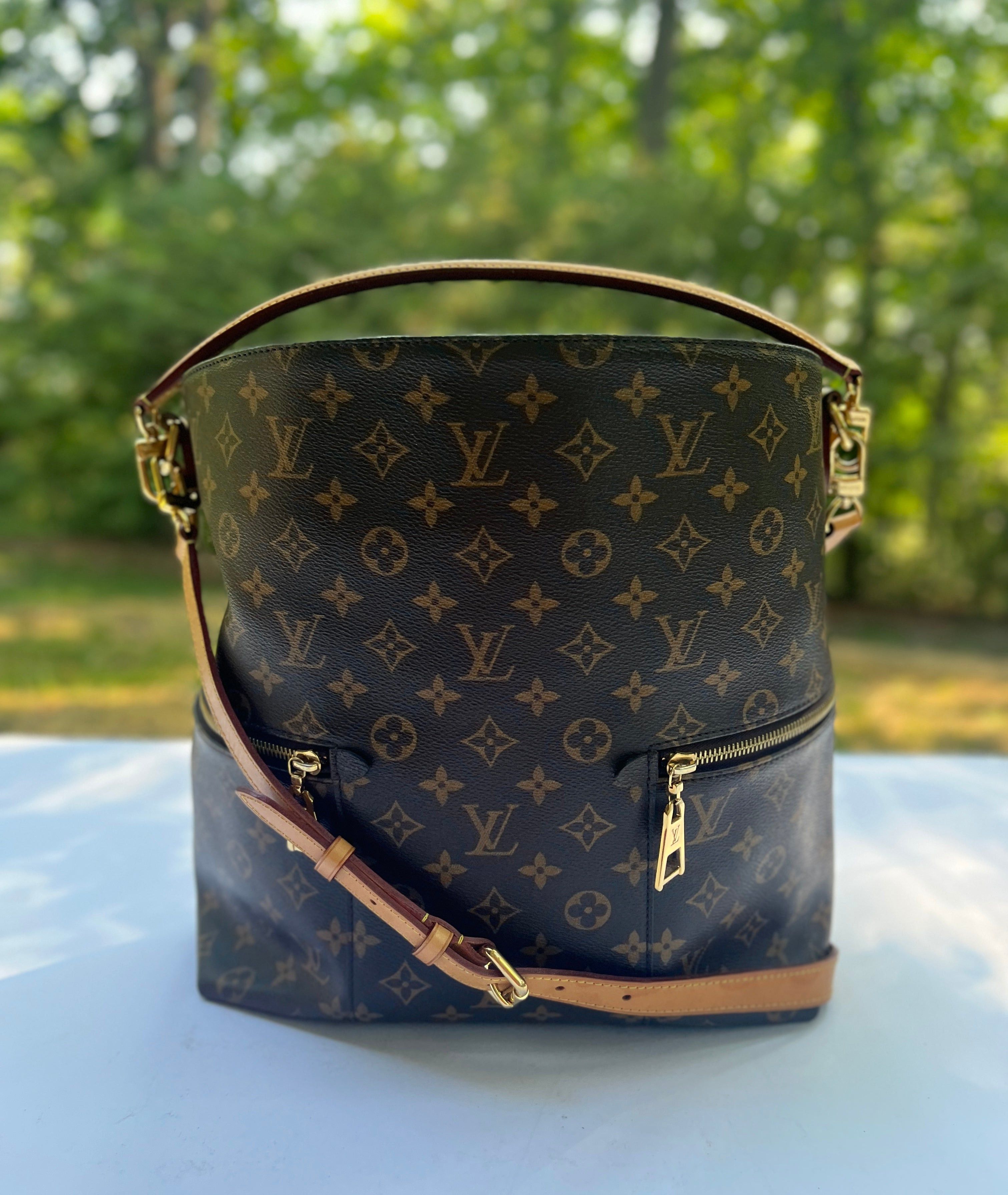 Louis Vuitton Monogram Canvas Melie Tote Shoulder Bag Brown Cloth  ref.998761 - Joli Closet