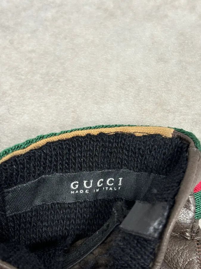 Gucci AW2001 Gucci Beige Canvas & Brown Leather Gloves by Tom Ford Size ONE SIZE - 9 Thumbnail