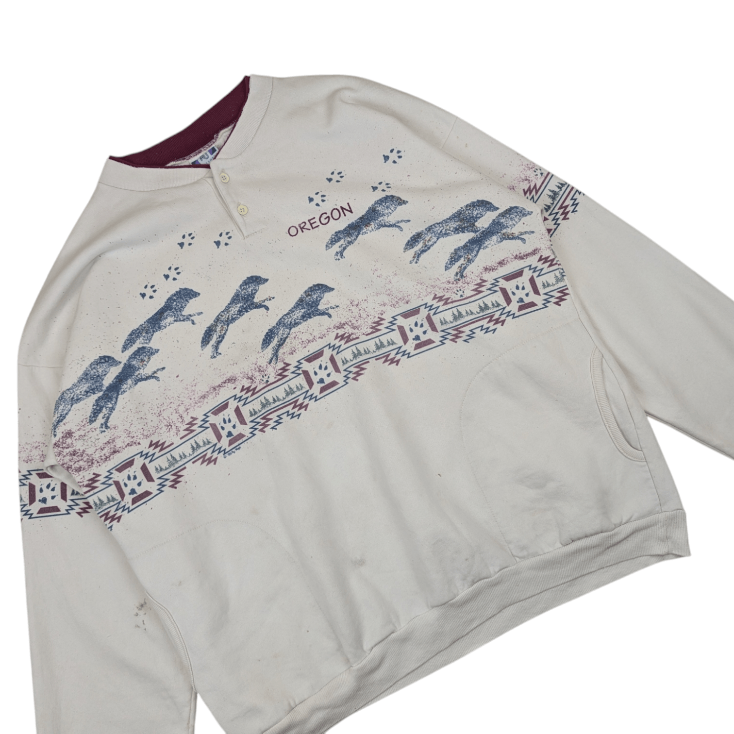 Vintage Vintage 90's OREGON Warewolf Jumper Sweatshirt Size US XL / EU 56 / 4 - 11 Thumbnail