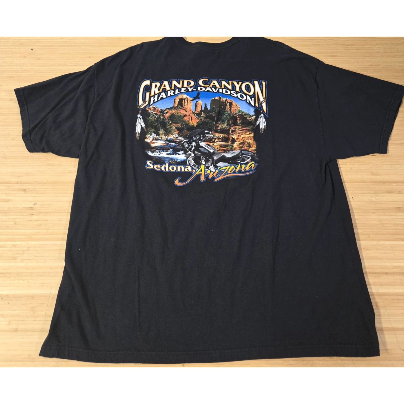 Harley Davidson VINTAGE Harley-Davidson Shirt Mens 2XL Fat Boy Rules Grand Canyon Arizona 2006 Black Crew Neck Short Sleeve Graphic Print Pockets Size US XXL / EU 58 / 5 - 4 Thumbnail