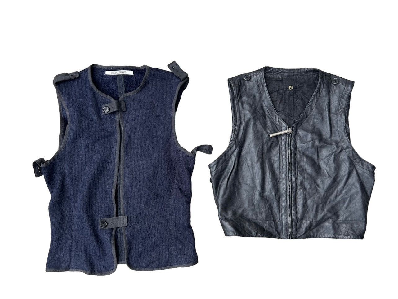 Vintage 90s DIRK BIKKEMBERGS Detachable Linig Leather Vest