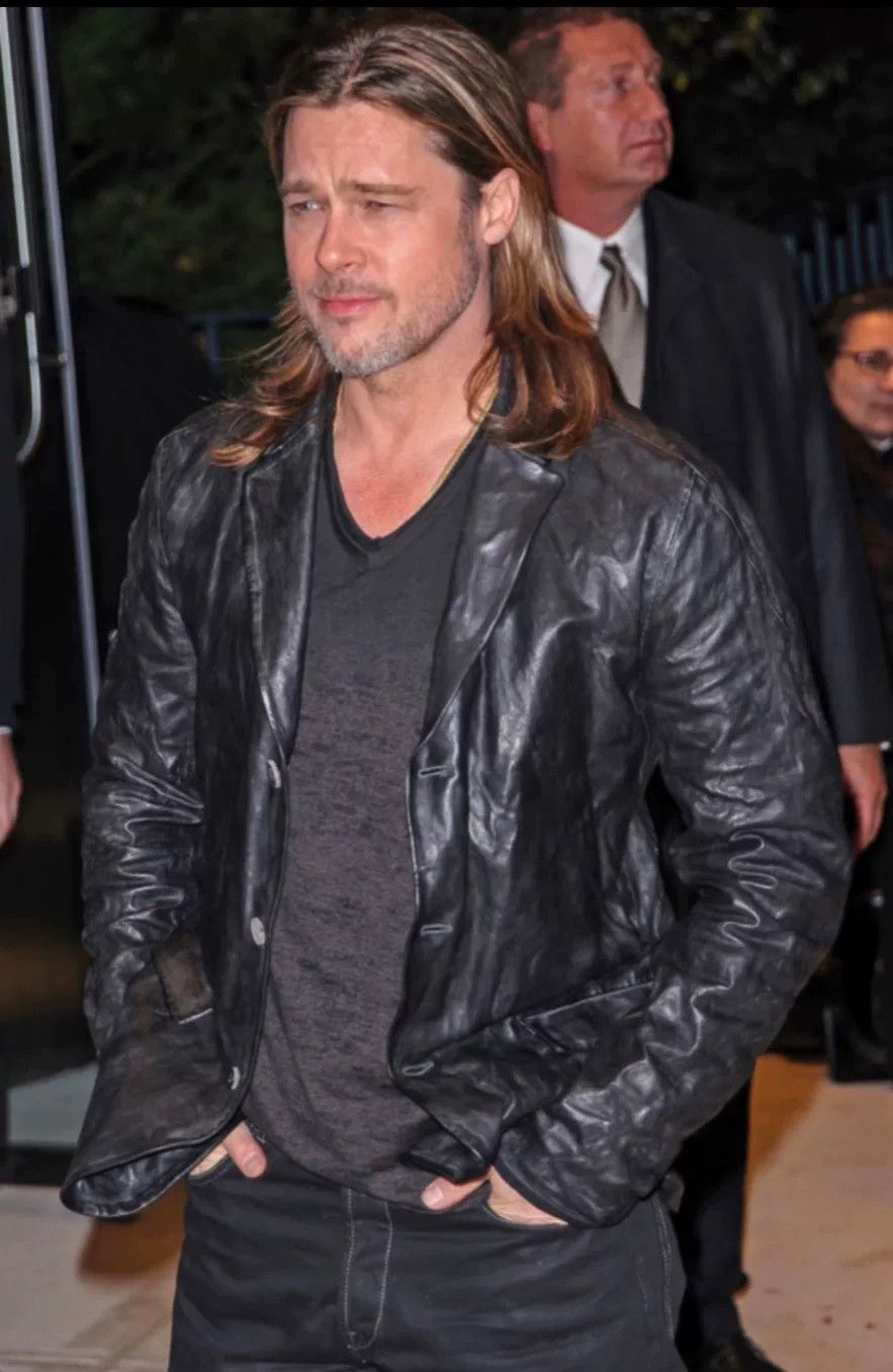 Layer-0 layer-0 Leather Jacket Brad Pitt Size US S / EU 44-46 / 1 - 1 Thumbnail