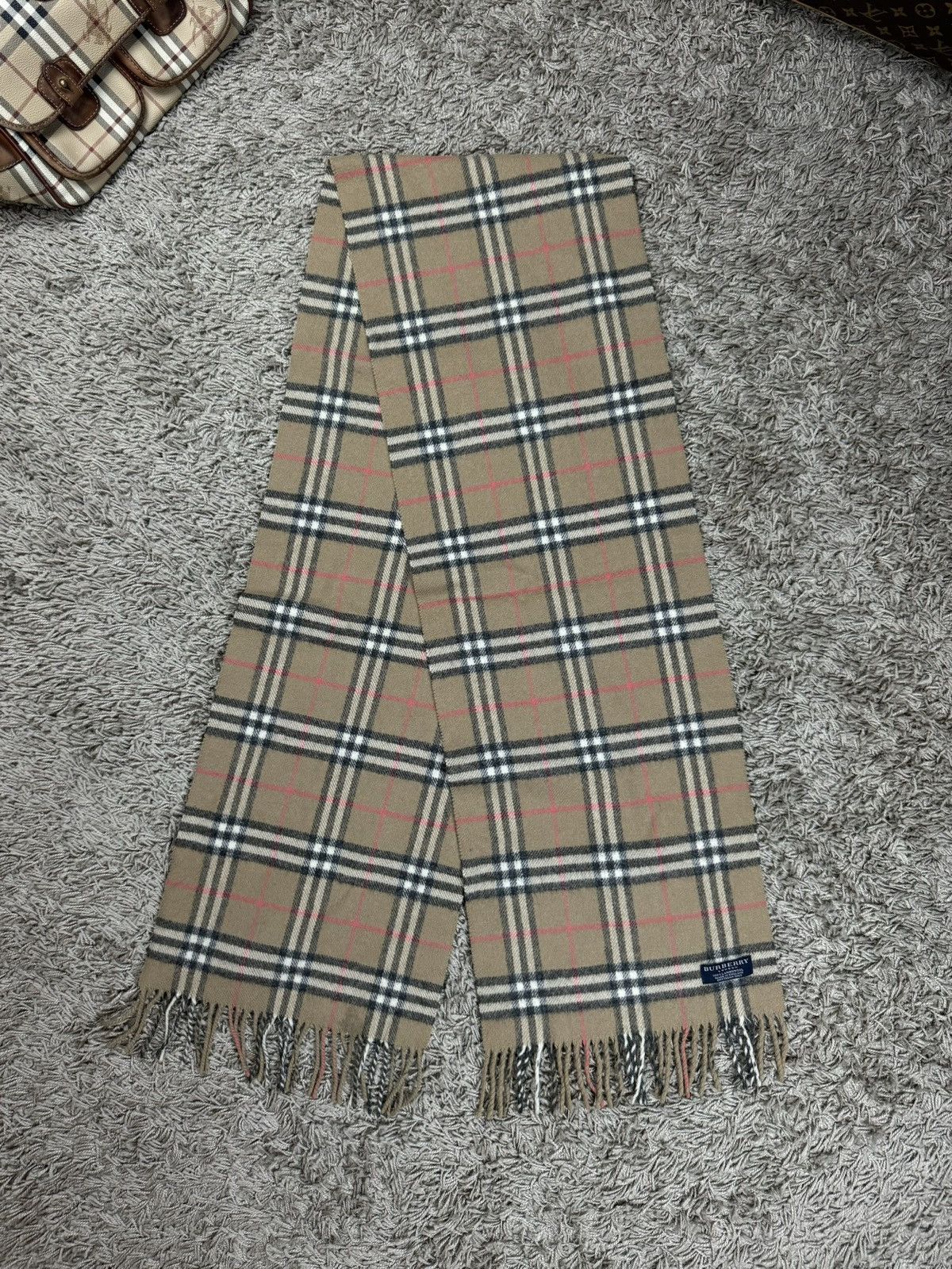 Burberry × Vintage Vintage wool scarf Burberry’s 90s original luxury item Size ONE SIZE - 3 Thumbnail