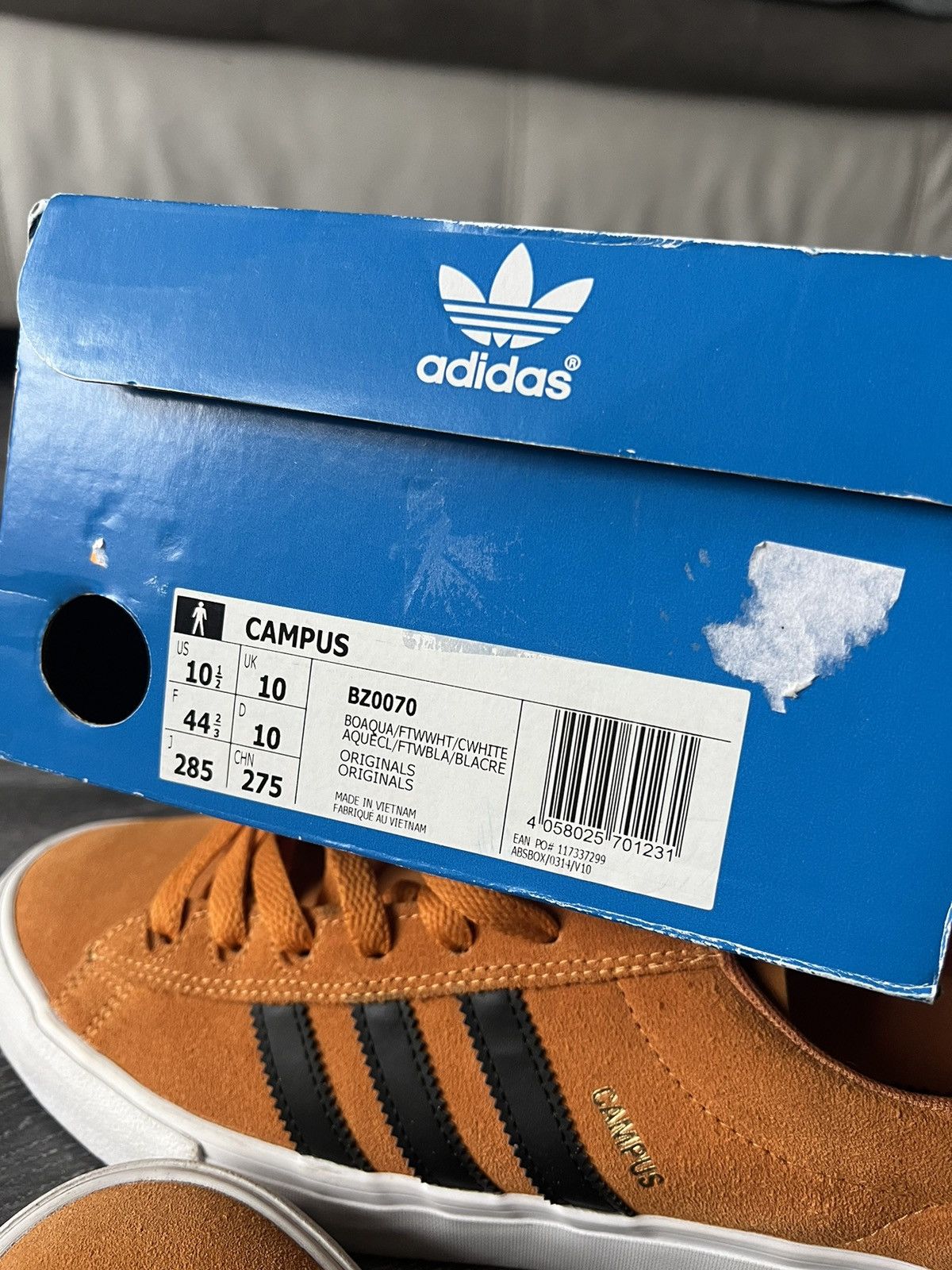 Adidas Campus Vulc 2 Real Gold Grailed