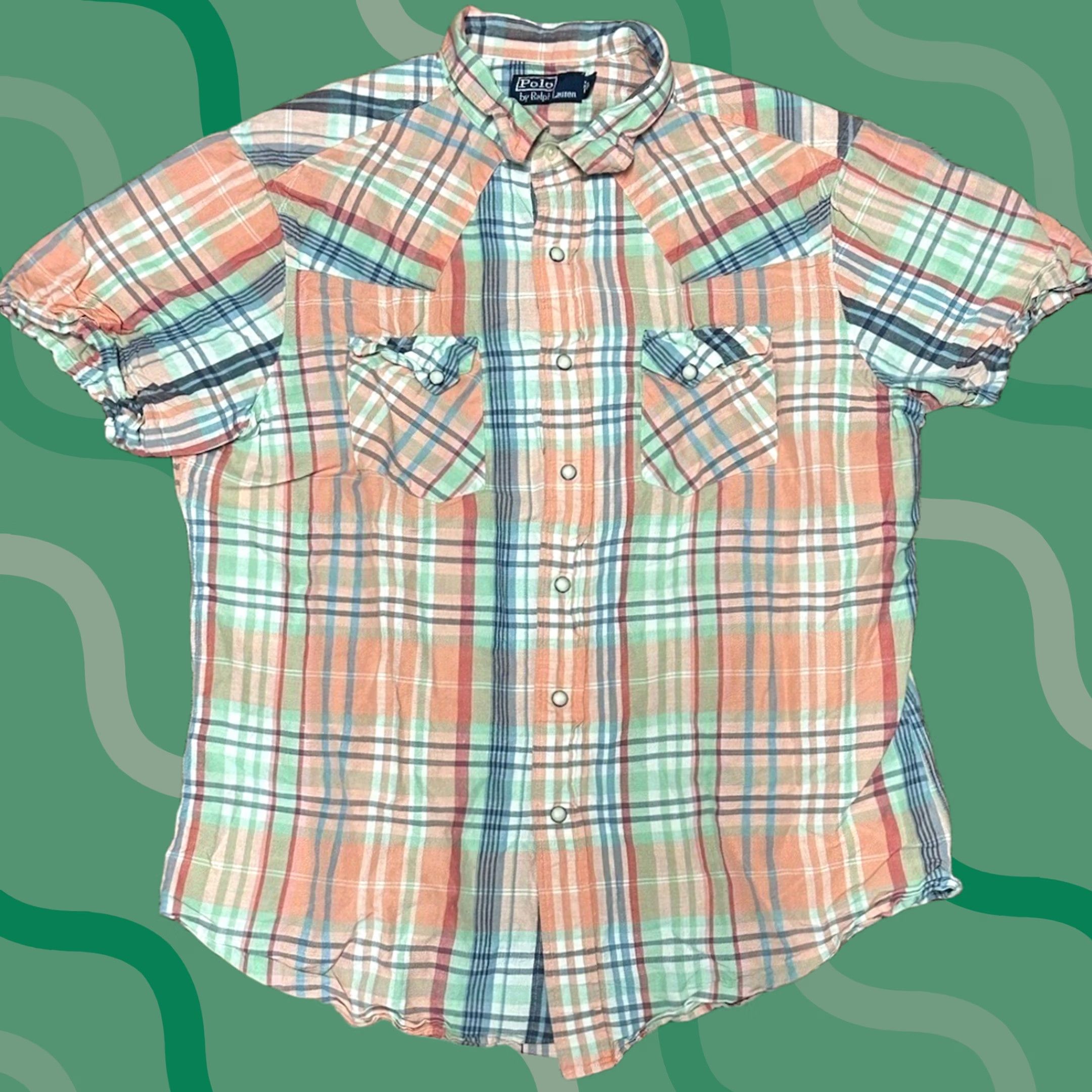 Polo Ralph Lauren Polo Ralph Lauren Shirt Mens L Plaid Linen Blend Western Cowboy Pearl Snap Size US L / EU 52-54 / 3 - 1 Thumbnail