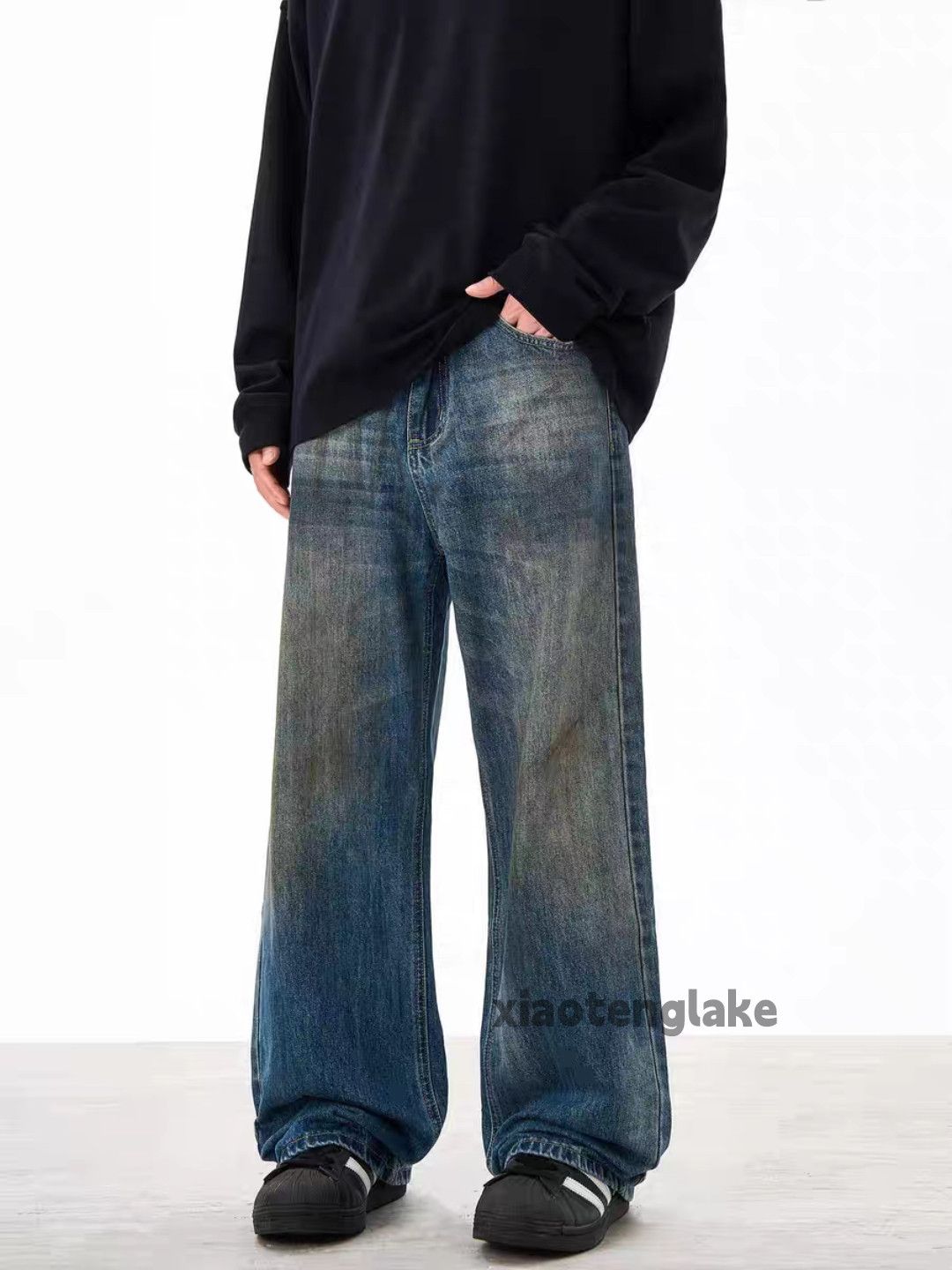 Jean × Vintage washed faded skate hiphop yuppie rusty stain jeans Size US 32 / EU 48 - 4 Thumbnail