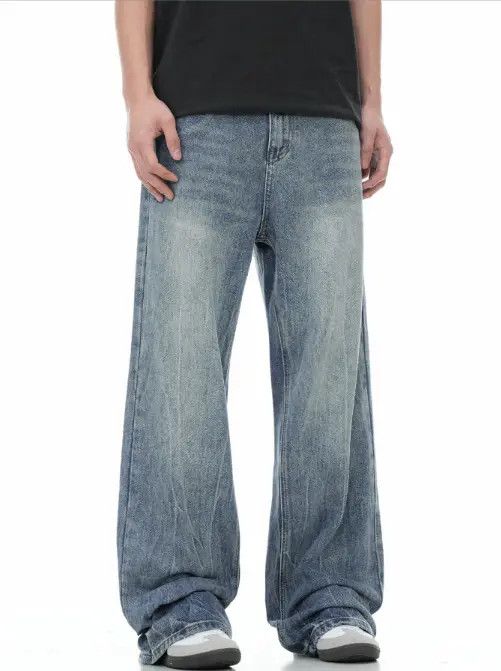 VIBE American washed cleanfit all-match flared high street jeans Size US 32 / EU 48 - 3 Thumbnail
