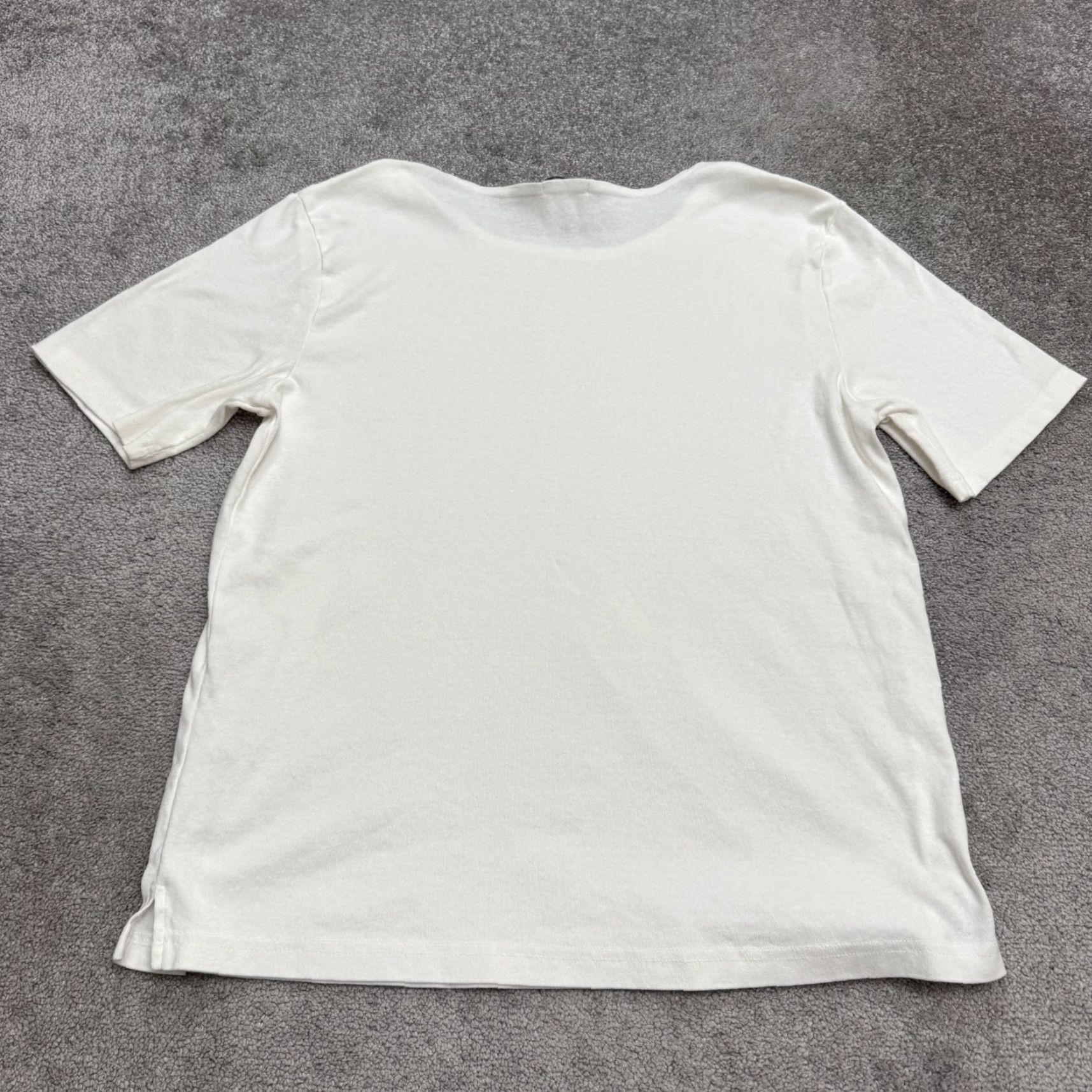Lee VINTAGE E.D. Lee T-Shirt Women’s Plus 1X White Short Sleeve 100% Cotton Crew Neck Logo 90s/Classic Size XL / US 12-14 / IT 48-50 - 2 Thumbnail