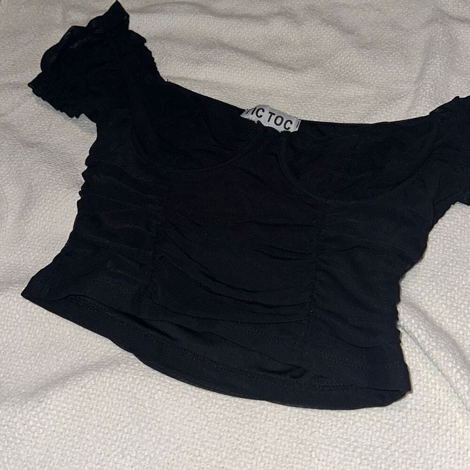 Other Tic Toc Black Mesh Corset Cropped Top | Sz S Size S / US 4 / IT 40 - 3 Thumbnail
