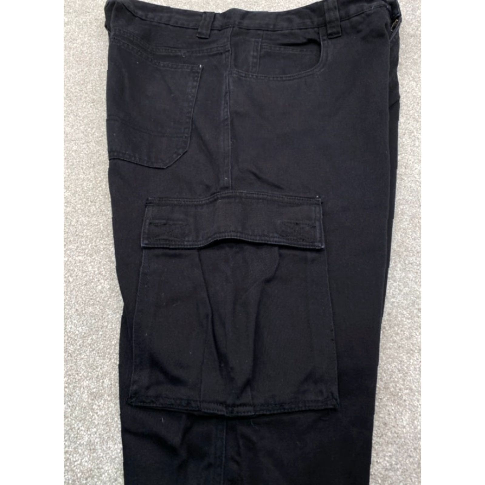 Quiksilver VINTAGE Quicksilver Men's Cargo Pants 33x32 Straight Leg 100% Cotton Black 4297 Size US 33 - 7 Thumbnail