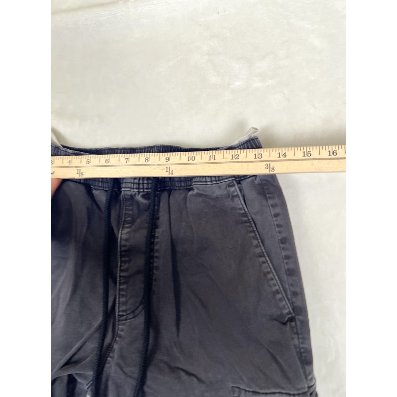 Pacsun PacSun Baggy Cargo Pants Mens Small Gray Relaxed Fit Drawstring Waist Strap Hem Size US 29 - 4 Thumbnail