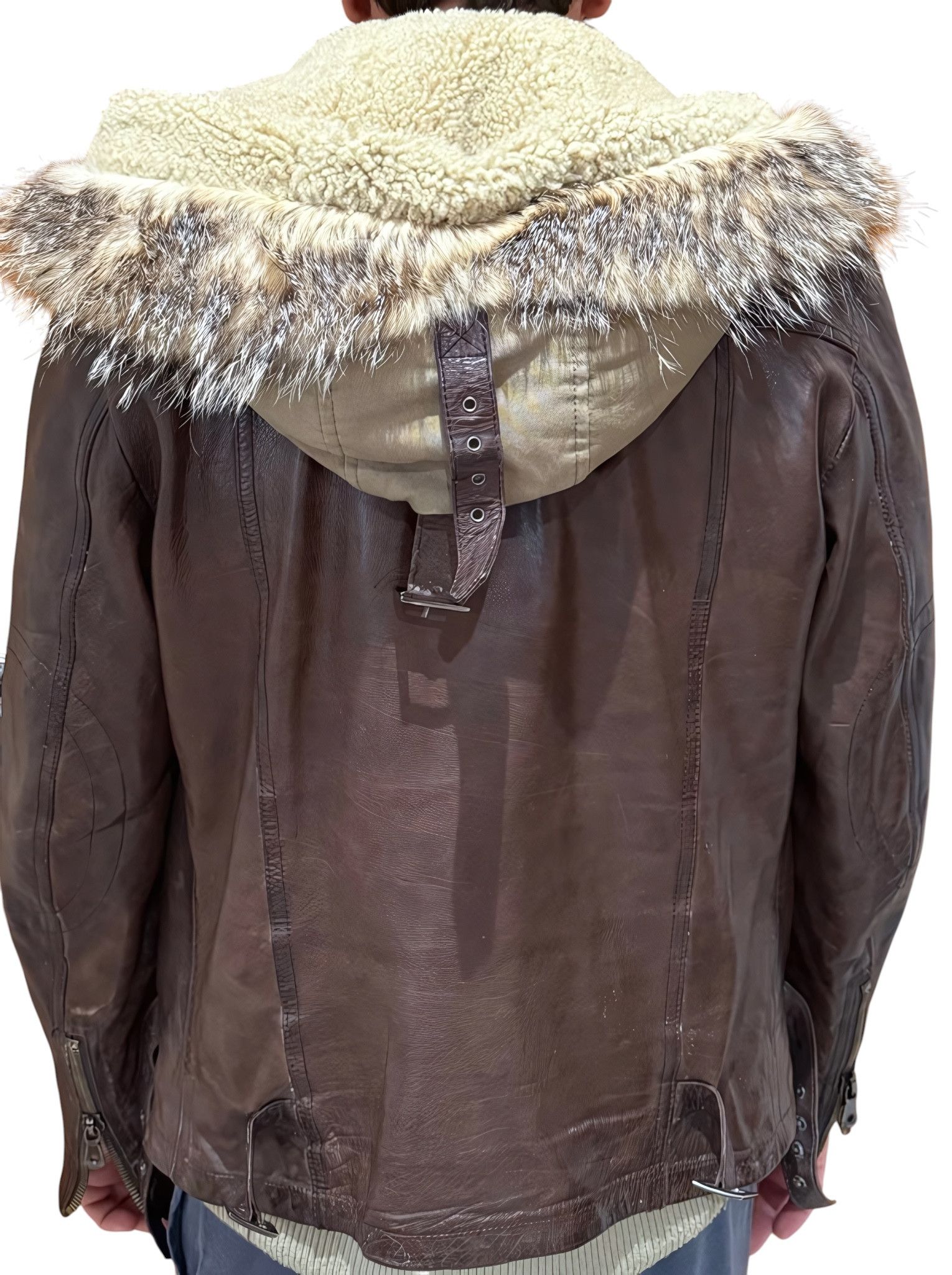 Dolce & Gabbana F/W 2005 BUFFALO LEATHER HOODED JACKET Size US M / EU 48-50 / 2 - 6 Thumbnail