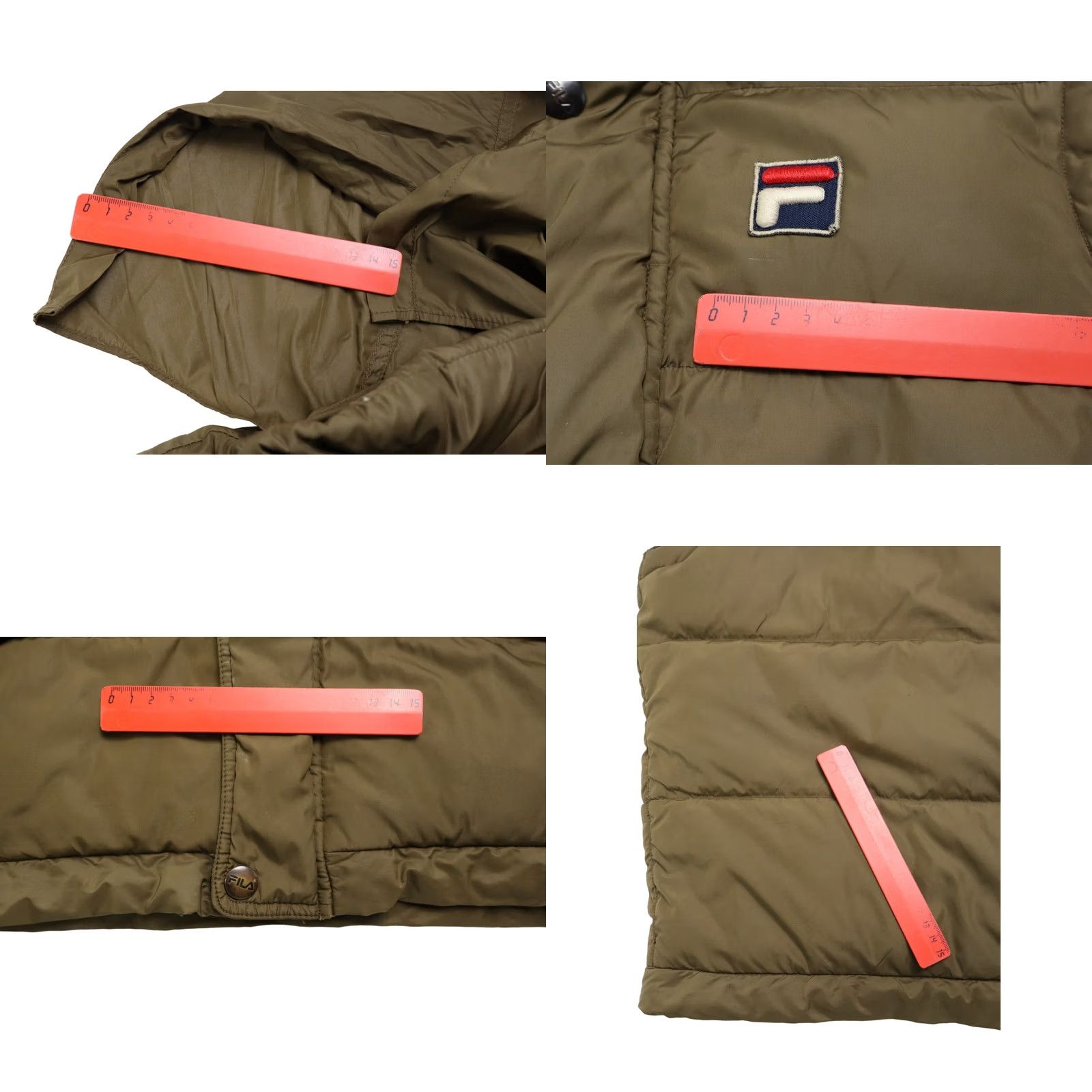 Fila FILA Waistcoat Men's XS Full Zip Down Filled Quilted Hidden Hood Brown Size US XS / EU 42 / 0 - 9 Thumbnail