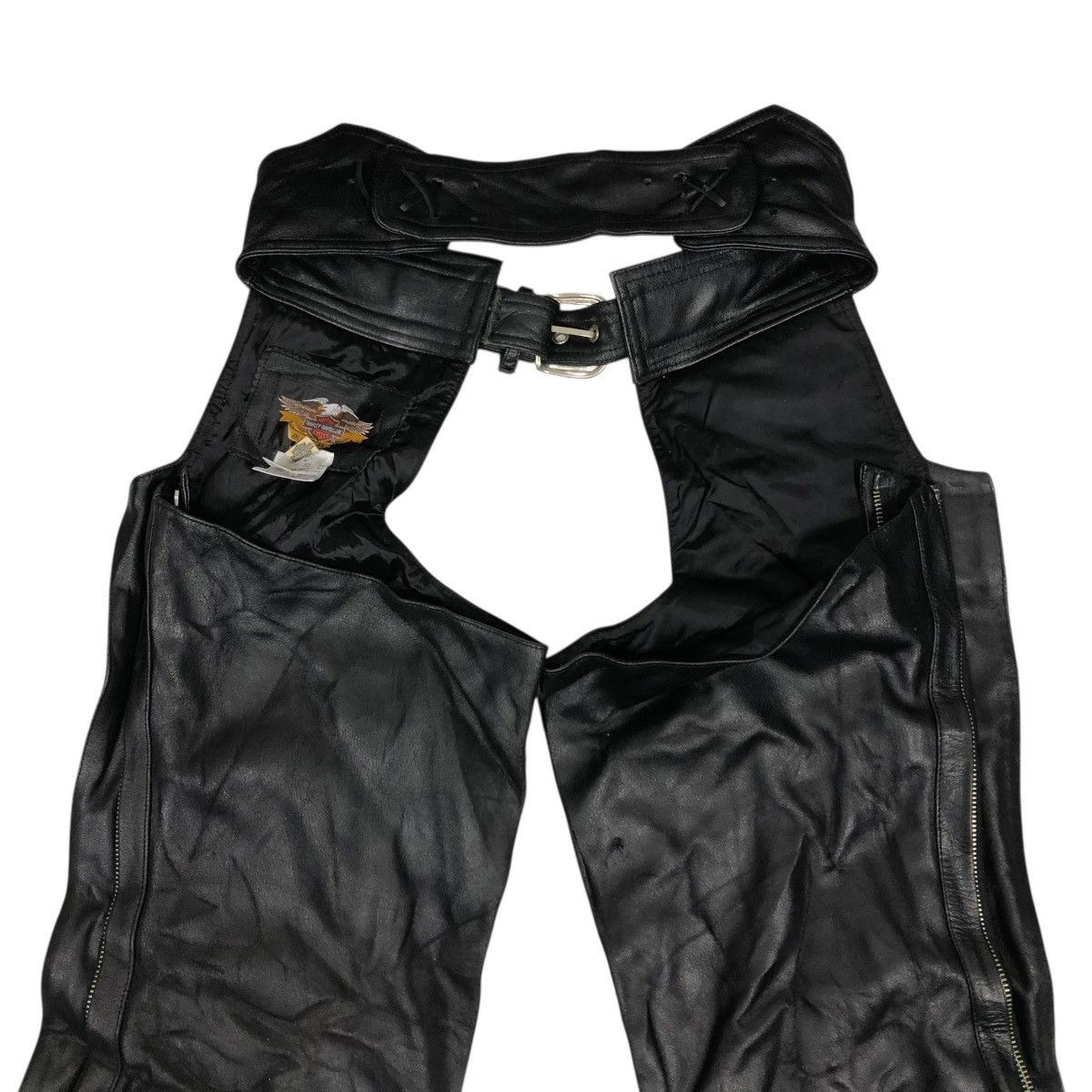 Harley Davidson 🔥VINTAGE GENUINE LEATHER BIKER PANTS HARLEY DAVIDSON Size US 32 / EU 48 - 9 Thumbnail