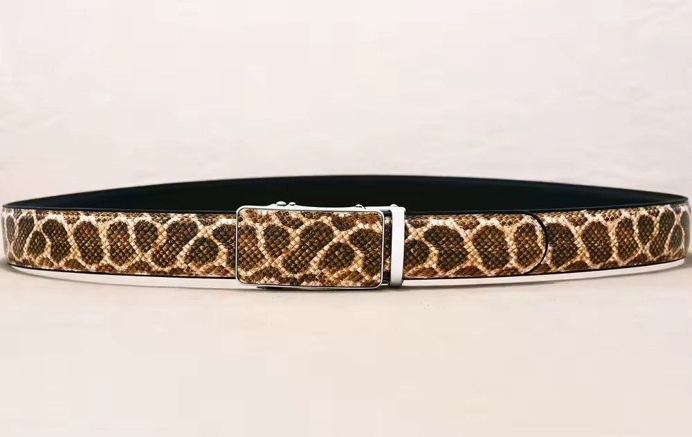 Other Khaki Snake Buckle Cowskin Waist Strap Belt Size ONE SIZE - 6 Thumbnail