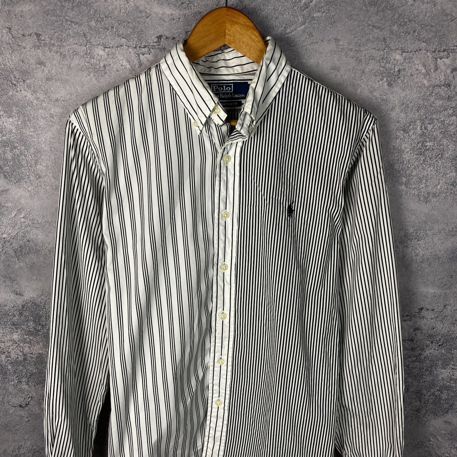 Polo Ralph Lauren Polo Ralph Lauren Shirt Men's Size M Black White ` Size US M / EU 48-50 / 2 - 2 Thumbnail