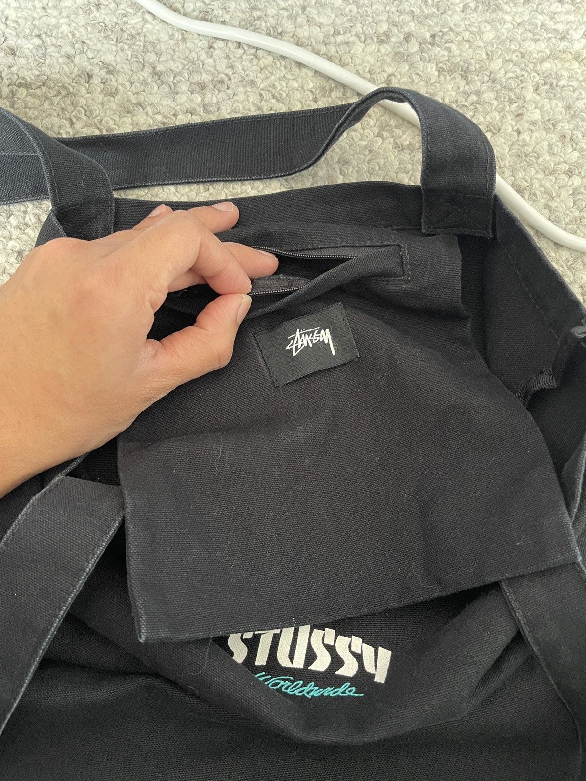 Stussy × Vintage Stussy world tour Tote bag Size ONE SIZE - 6 Thumbnail
