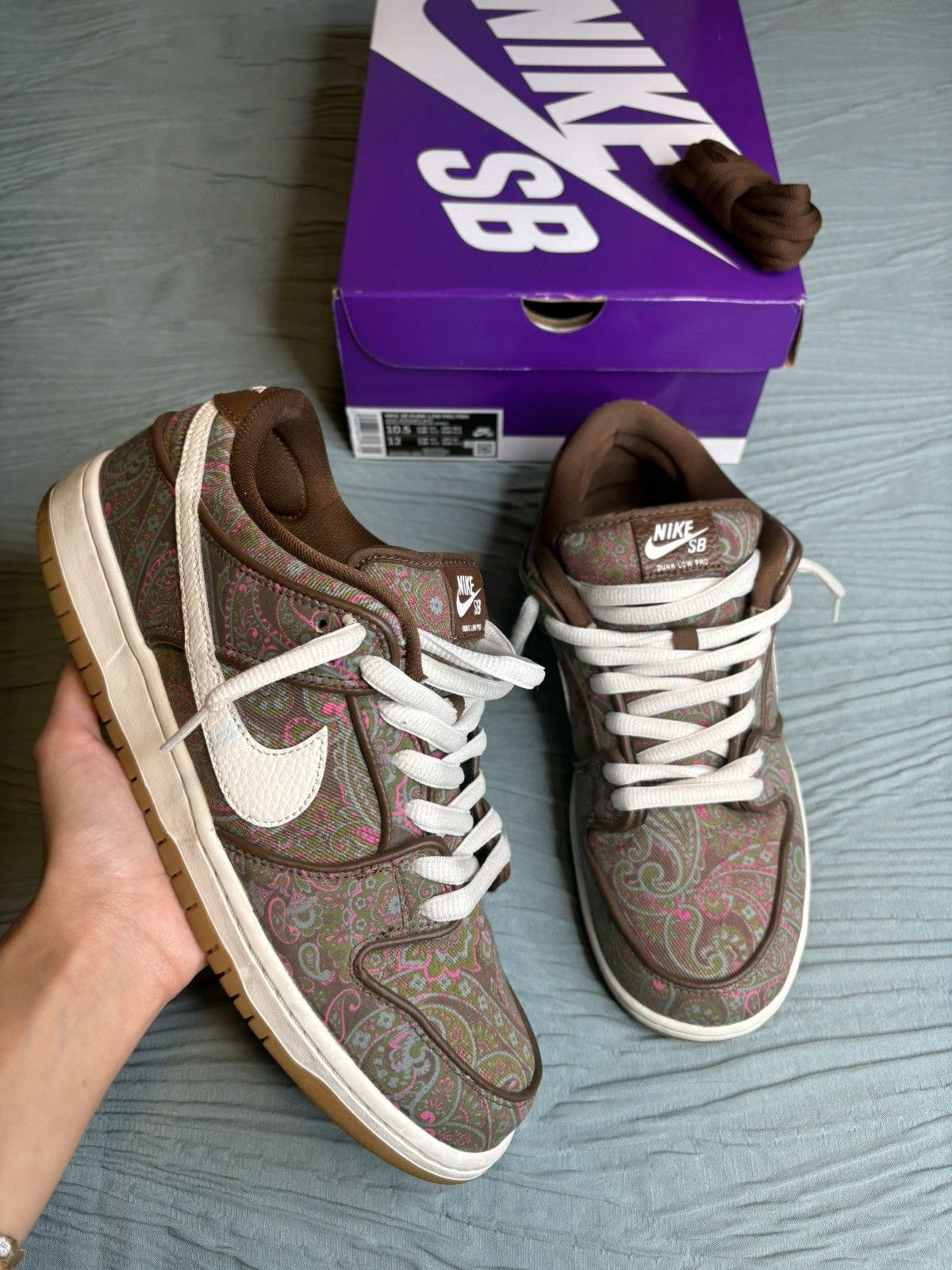 Nike SB Nike SB Dunk Low Pro “Paisley Brown” Size US 10.5 / EU 43-44 - 4 Thumbnail