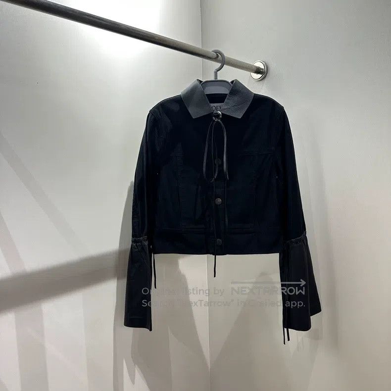 Loewe Loewe Leather Patch Fringe Lapel Jacket Size XS / US 0-2 / IT 36-38 - 1 Thumbnail