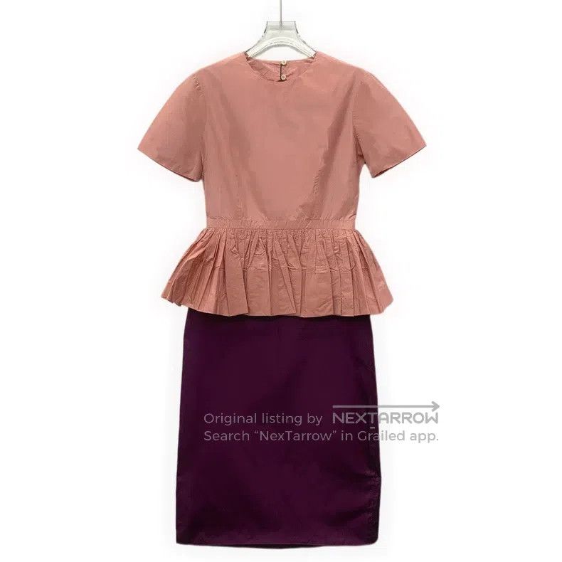 Gucci gucci Colour-blocked mulberry silk round-neck short-sleeve Size XS / US 0-2 / IT 36-38 - 1 Thumbnail