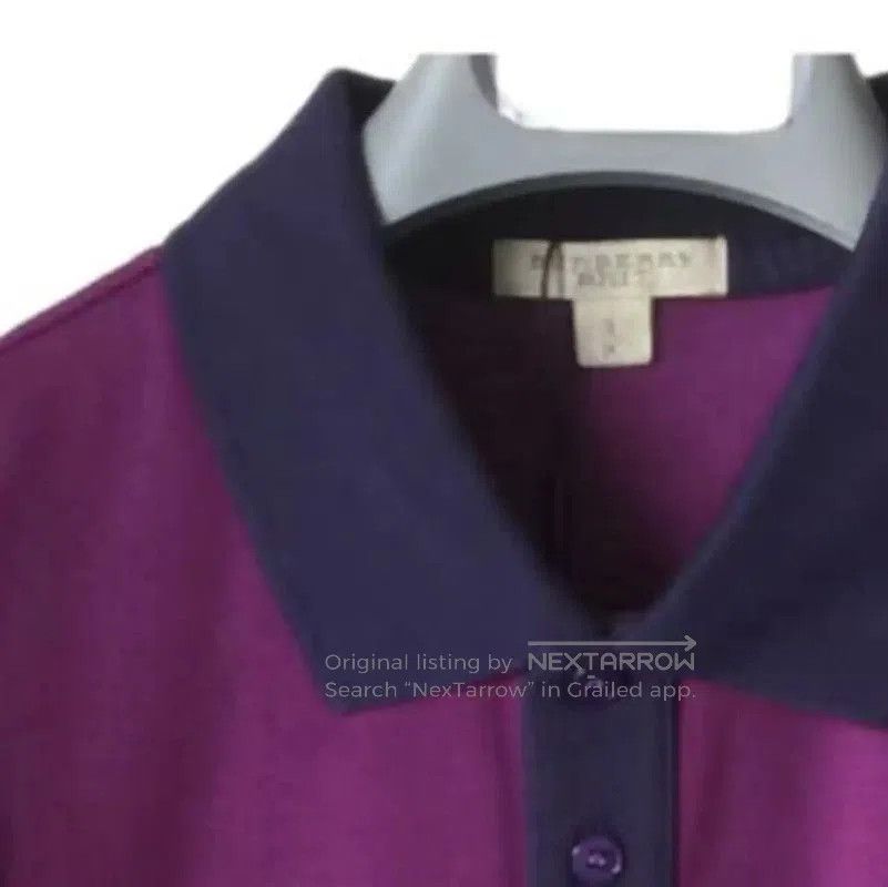 Burberry Burberry Men's Purple Cotton Polo. Size US M / EU 48-50 / 2 - 3 Thumbnail