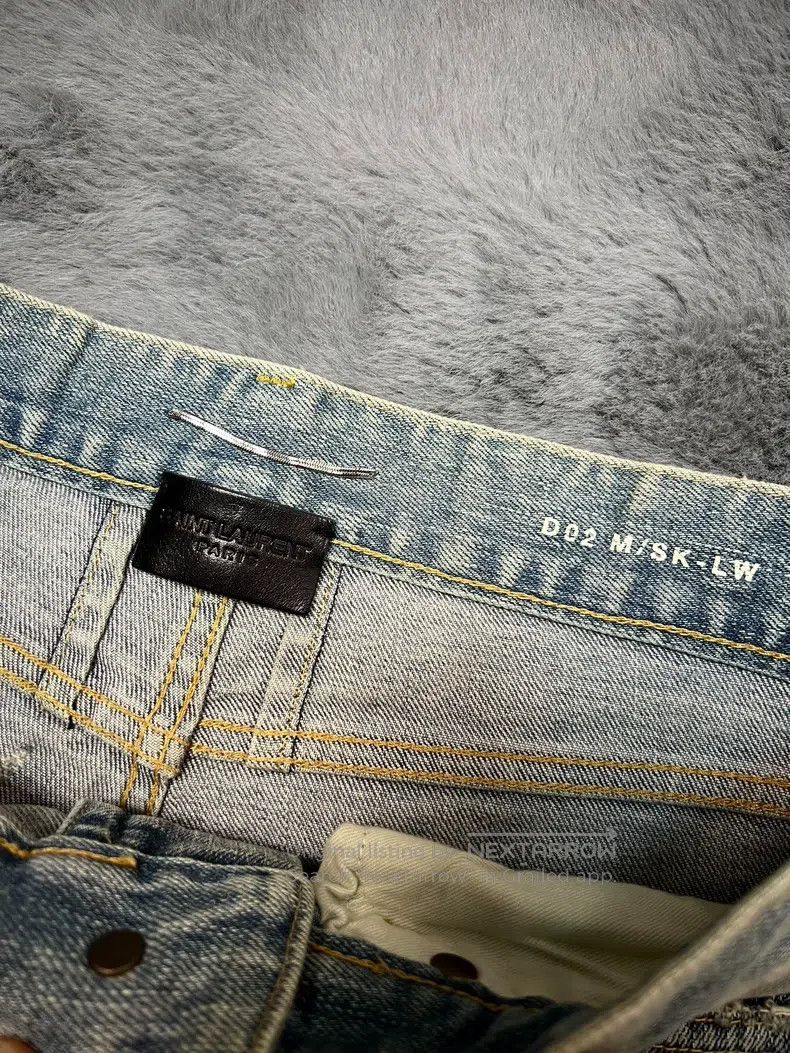 Saint Laurent Paris Saint Laurent Paris Double Knee Destroyed Jeans Size US 30 / EU 46 - 3 Thumbnail