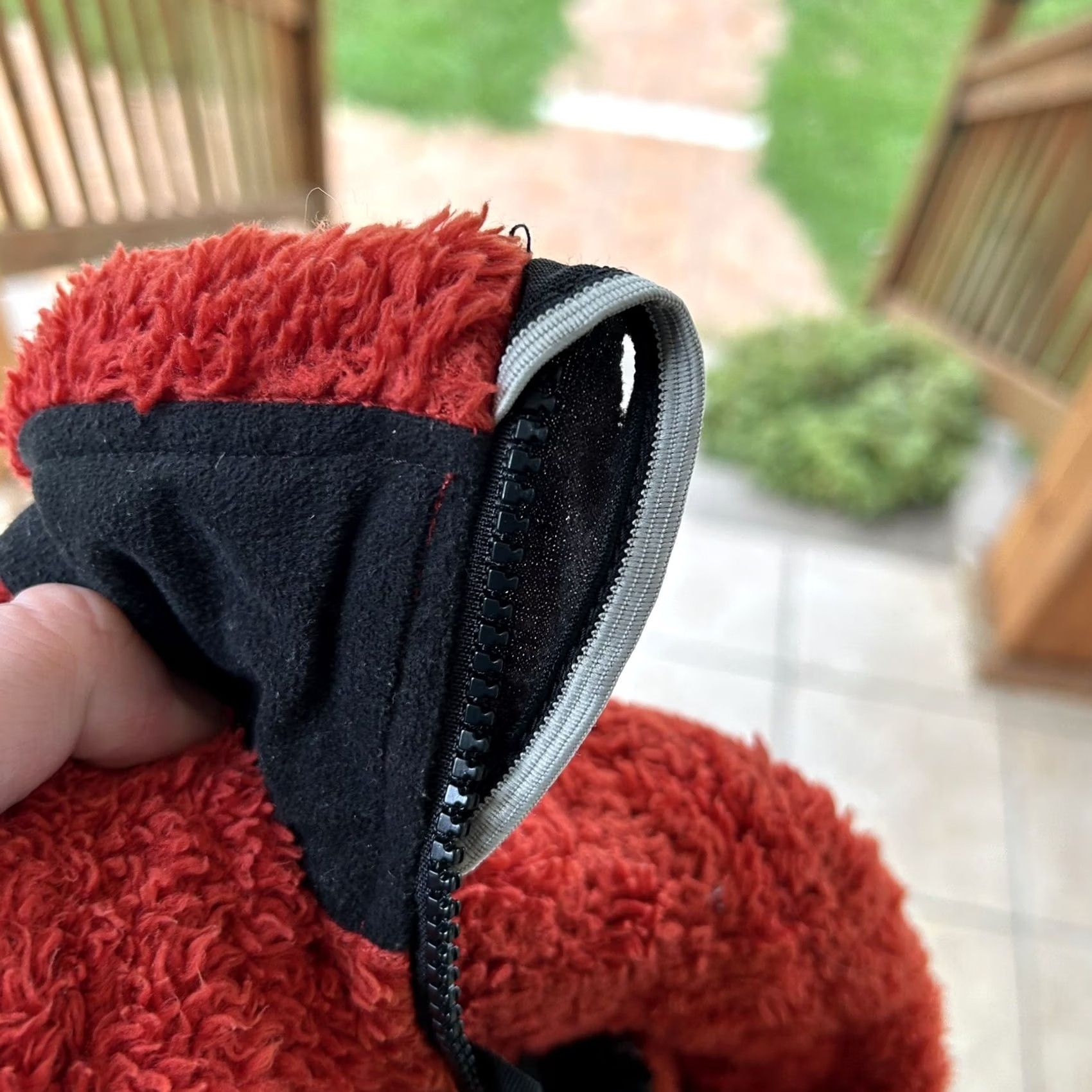 Mountain Hardwear VINTAGE Mountain Hardwear Monkey Fuzzy Fleece Jacket Womens L Orange 2000s Basic Jacket Size L / US 10 / IT 46 - 6 Thumbnail
