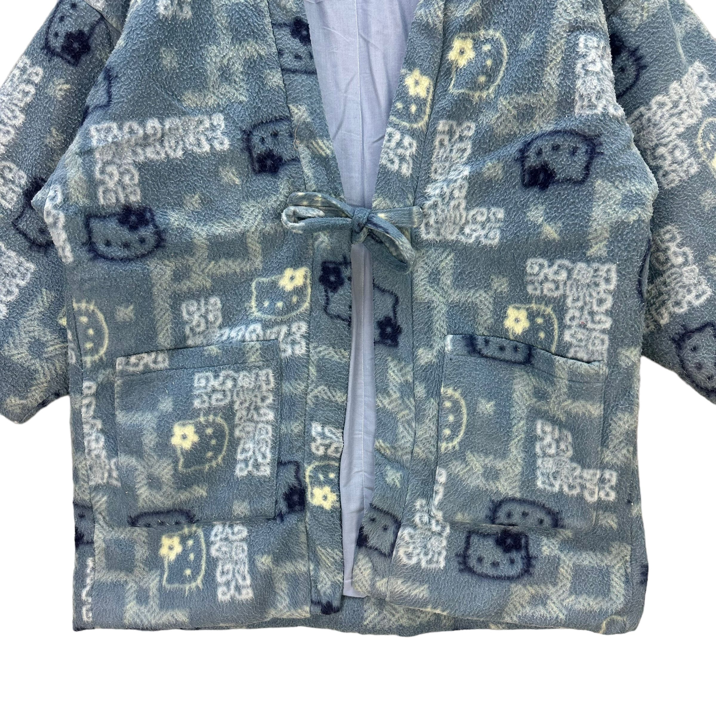 Japanese Brand VINTAGE HELLO KITTY FULLPRINT FLEECE KIMONO #8312-003 Size US M / EU 48-50 / 2 - 3 Thumbnail