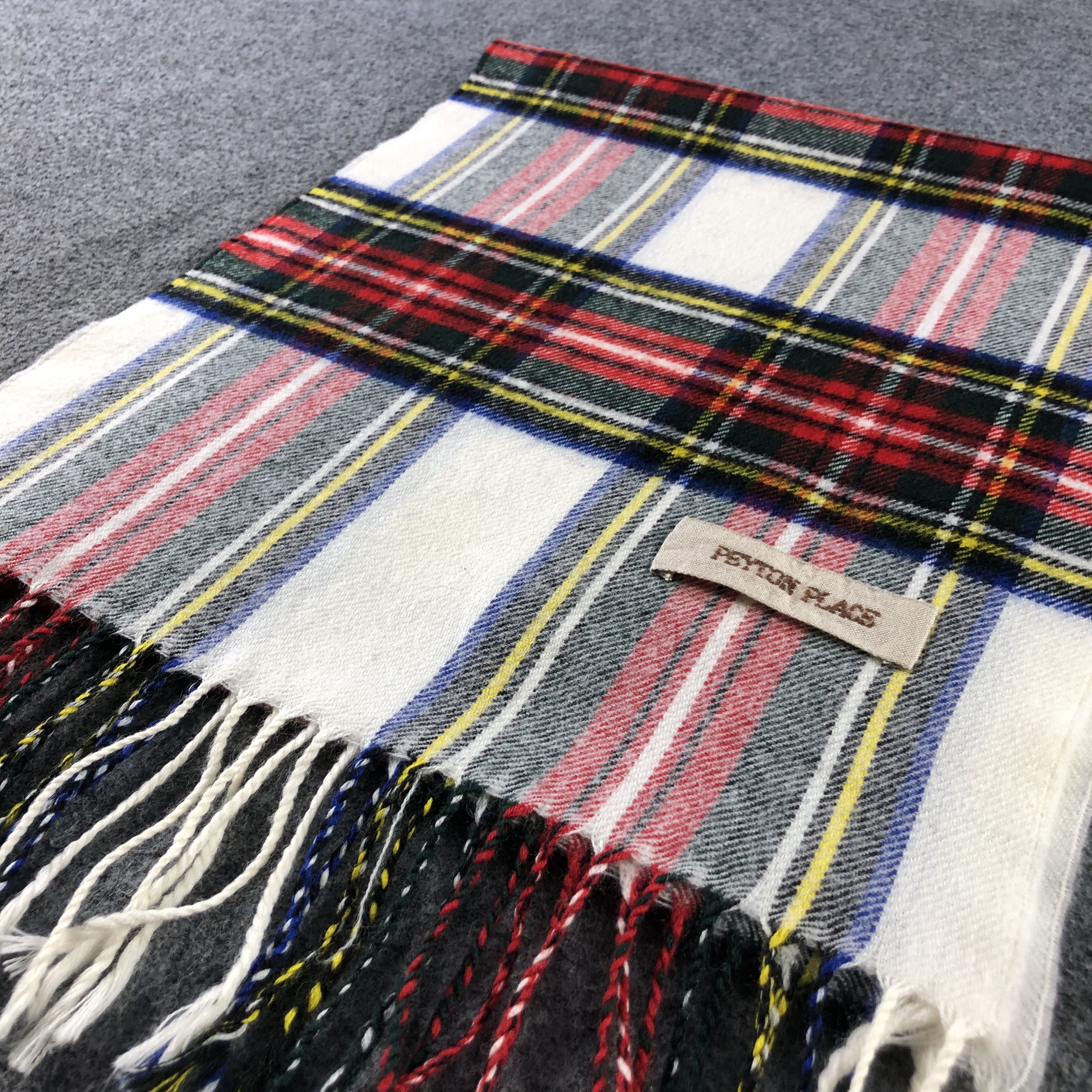 PPFM PPFM Tartan Wool Scarf Muffler V2872 Size ONE SIZE - 3 Thumbnail