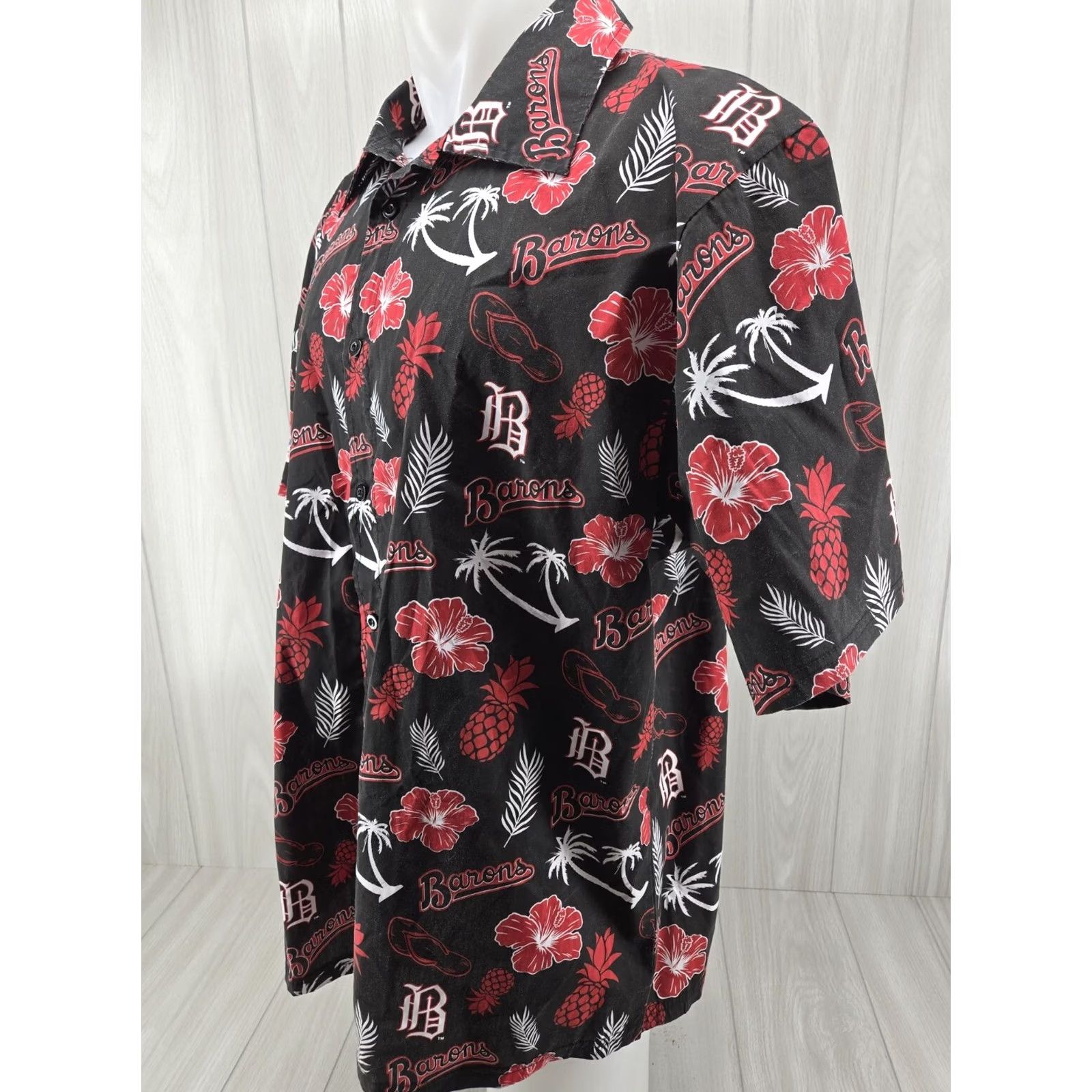 Vintage VINTAGE Birmingham Barons Hawaiian AOP Promo Button Up Shirt Size XL Success Brands Size US XL / EU 56 / 4 - 2 Thumbnail