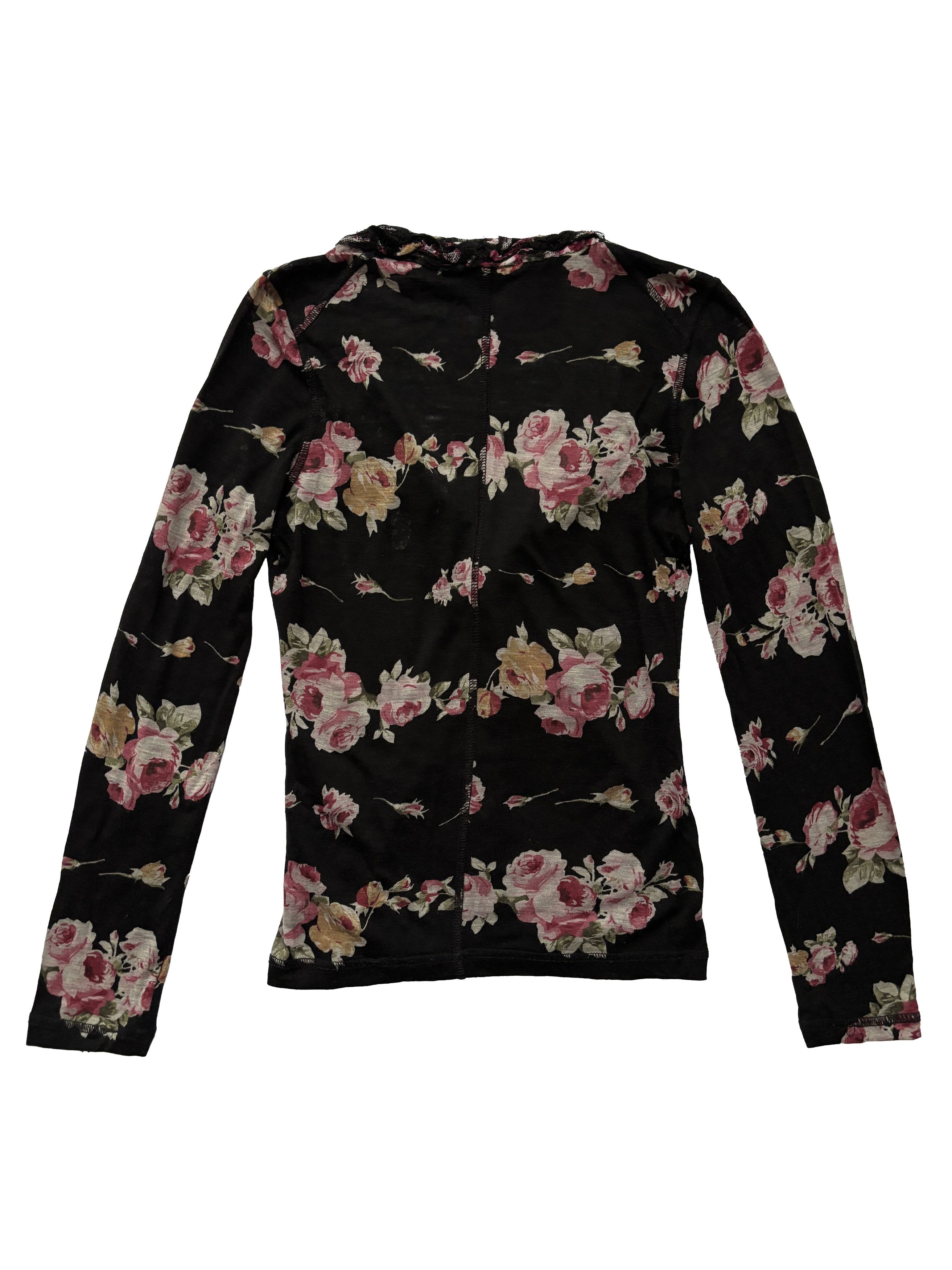 Alexander McQueen ⚡️QUICK SALE⚡️1996 Alexander Mcqueen Black with Roses Blouse Size M / US 6-8 / IT 42-44 - 2 Thumbnail