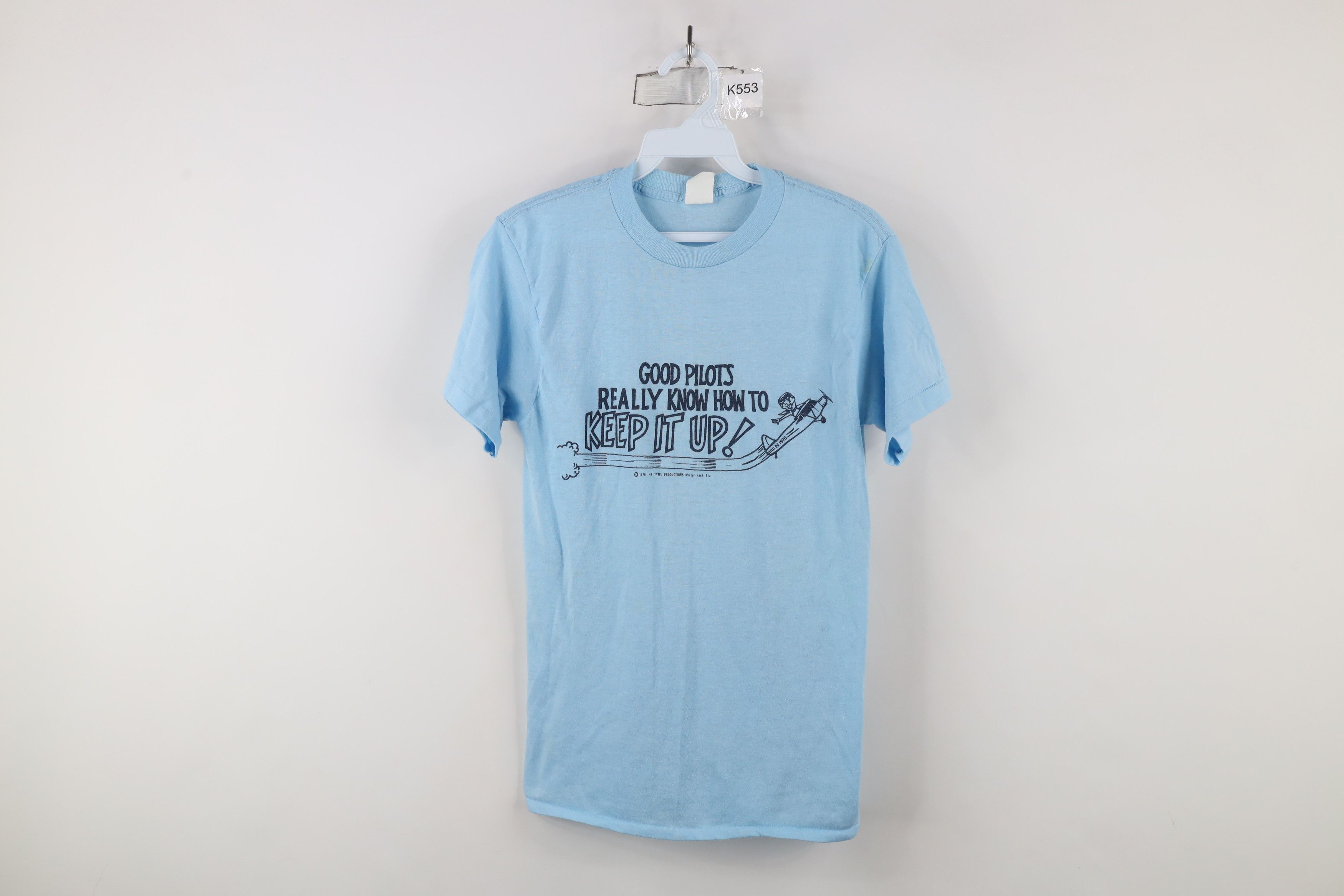 Vintage Vintage 70s Really Know How To Keep It Up T-Shirt Blue USA Size US M / EU 48-50 / 2 - 1 Thumbnail